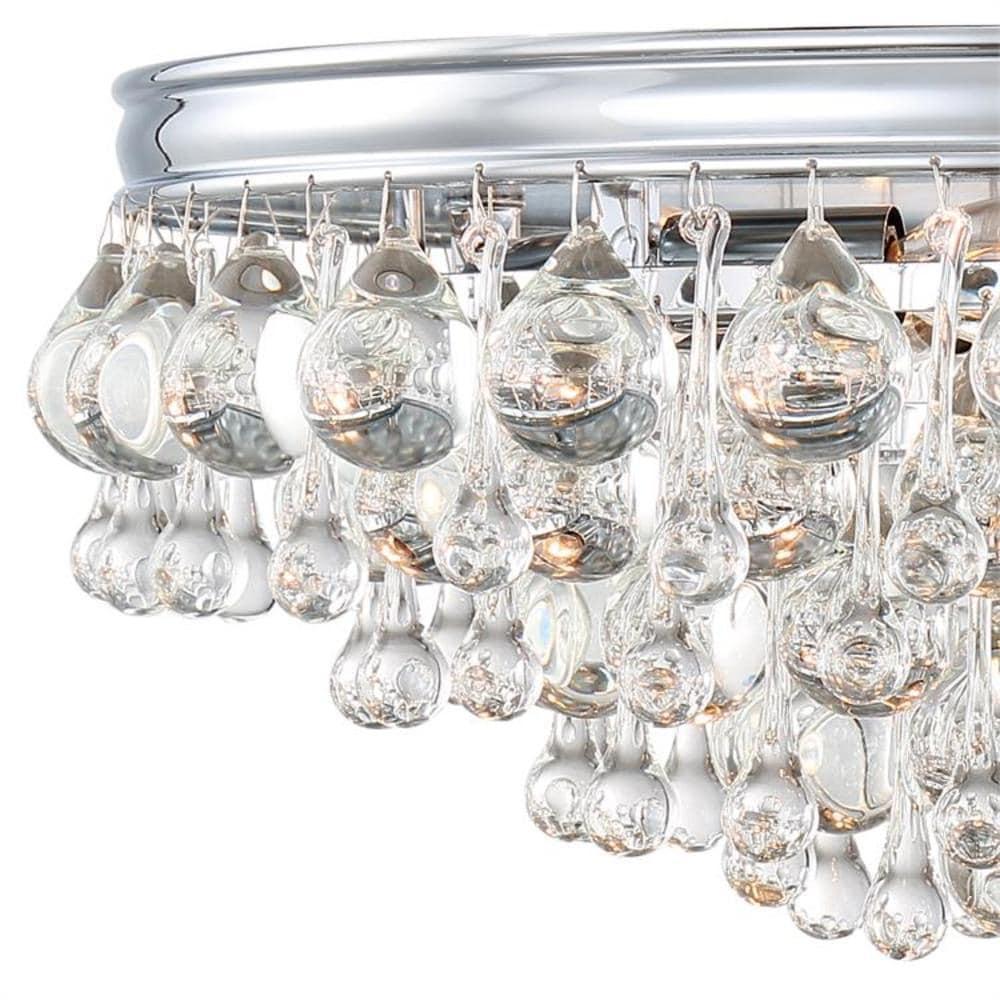 Crystorama Lighting Calypso 6 - Light Flush Mount in  Polished Chrome