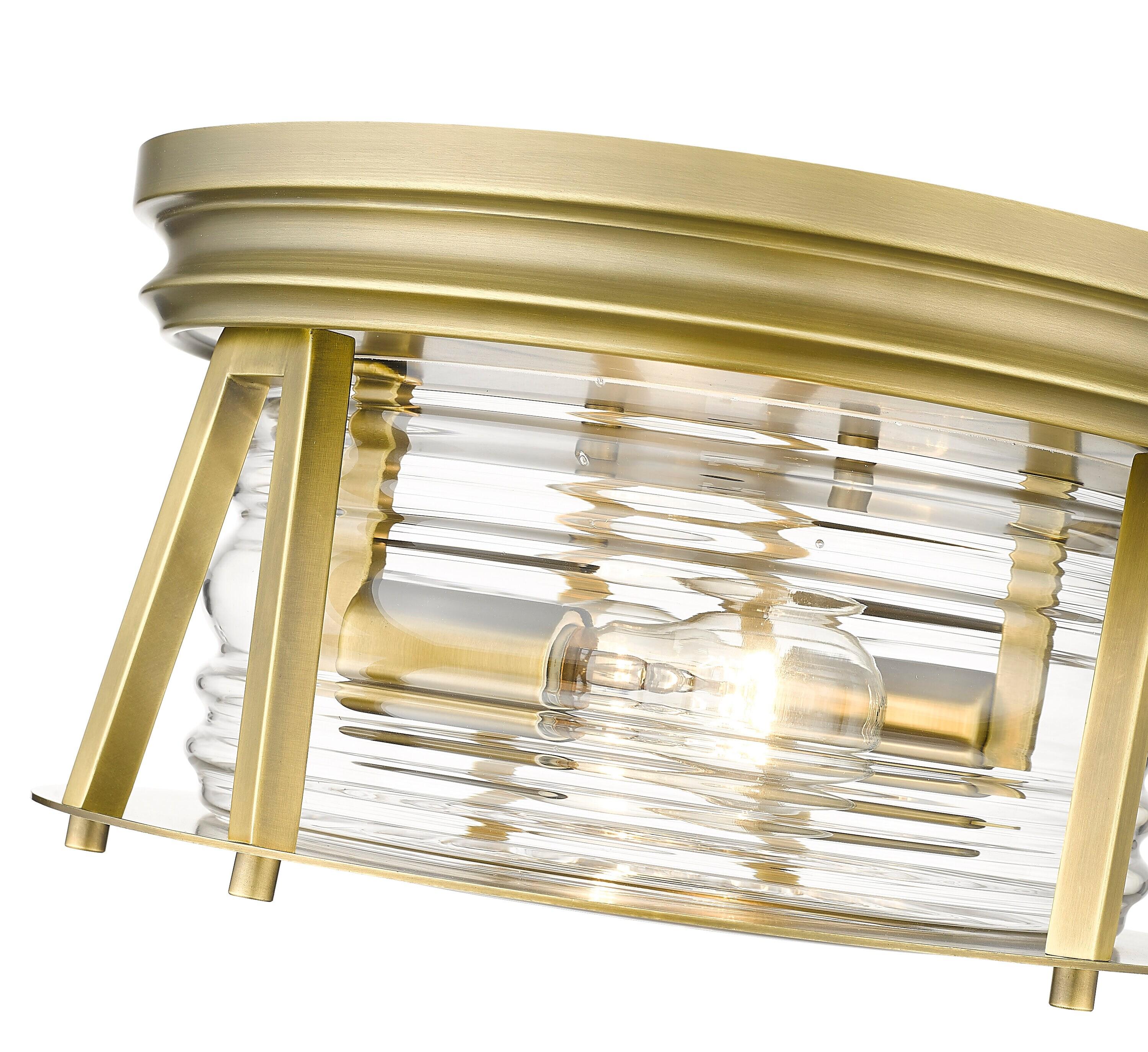 Z-Lite Cape Harbor 2 - Light Flush Mount in  Rubbed Brass