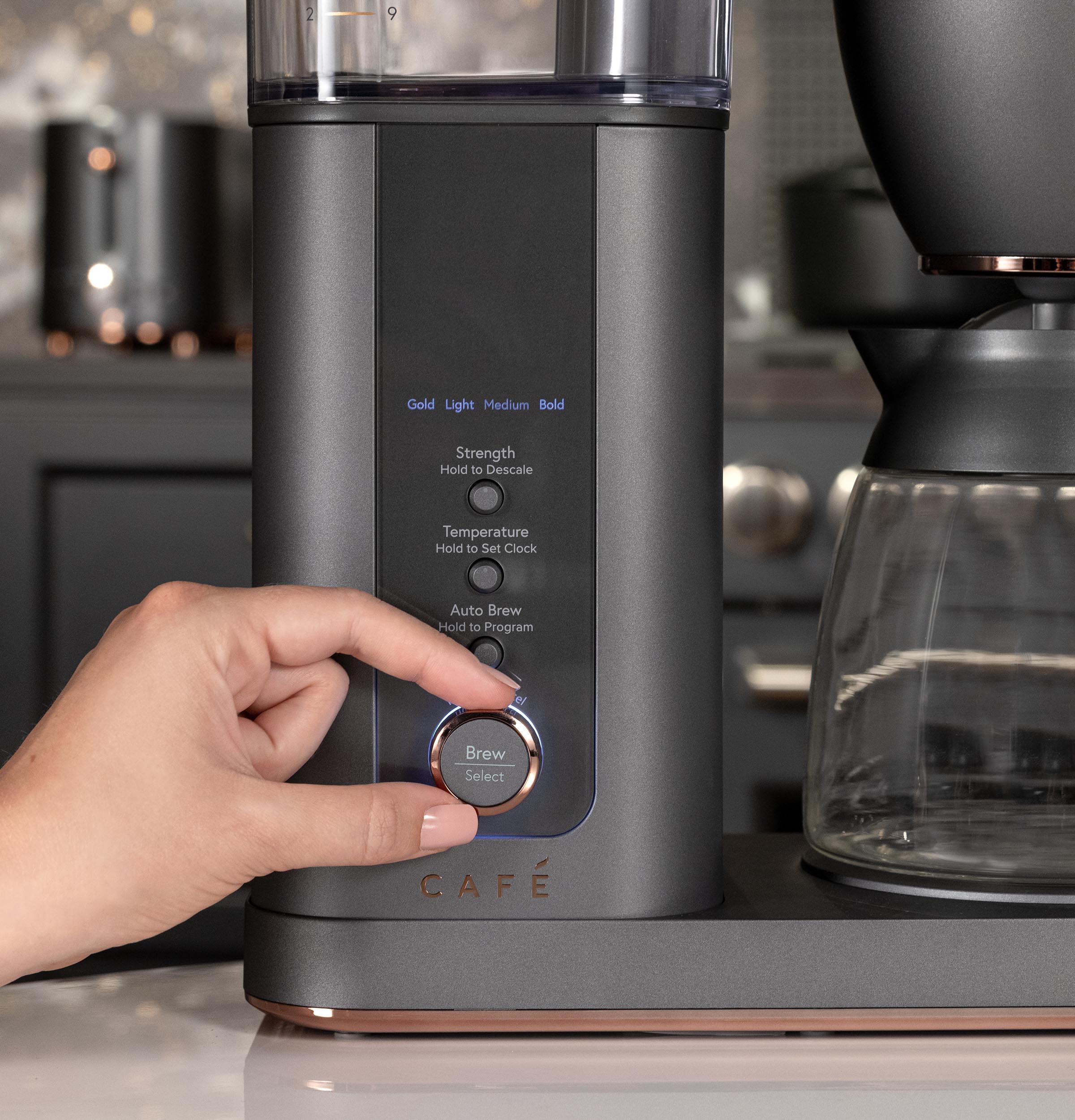 Café ™ Matte Black 10-Cup Drip Coffee Maker with Glass Carafe