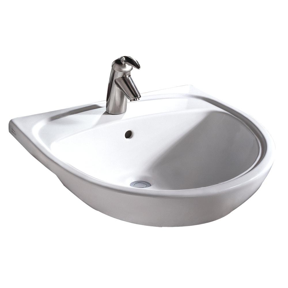 American Standard Mezzo 21.5'' Ceramic Circular Bathroom Sink with Overflow