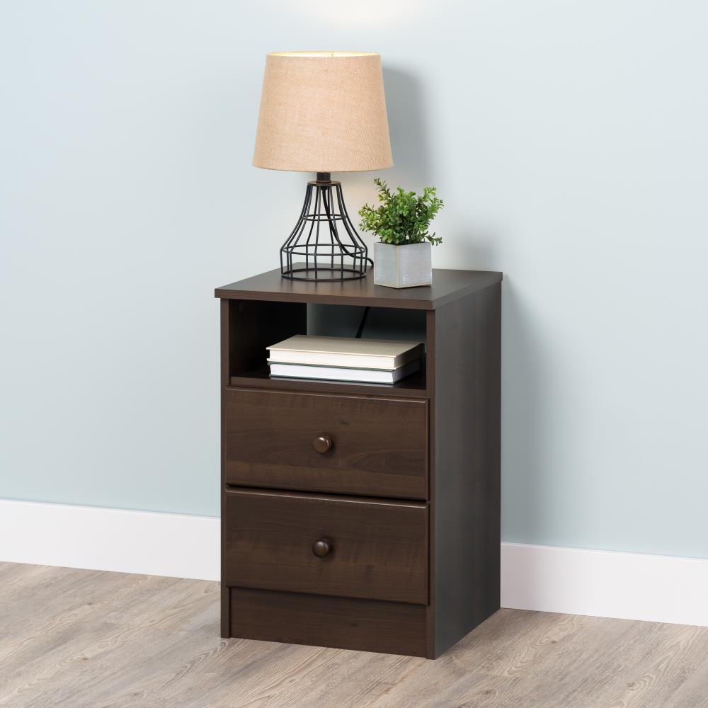 Astrid 2 Drawer Nightstand Espresso Brown - Prepac