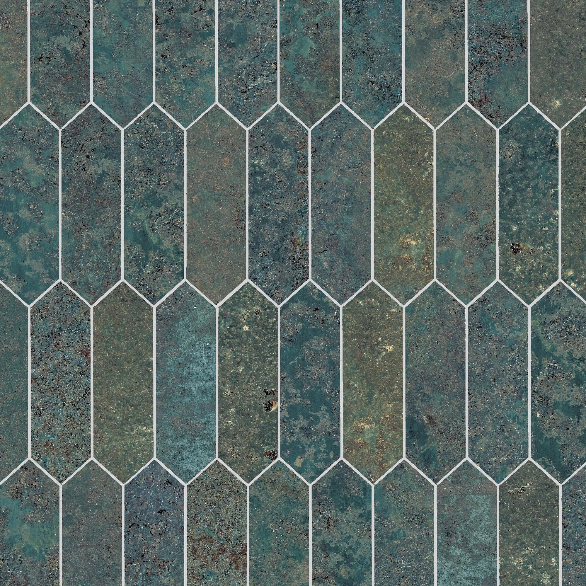 12" x 11.22" Stone Composite Peel & Stick Mosaic Tile