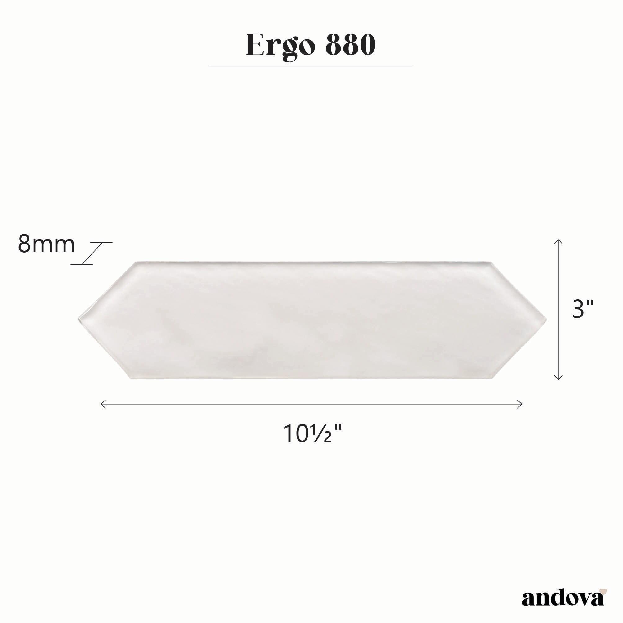 Ergo 3" x 11" Picket Glass Kitchen Backsplash, Bathroom, Shower, Pool, Wall and Floor Tile