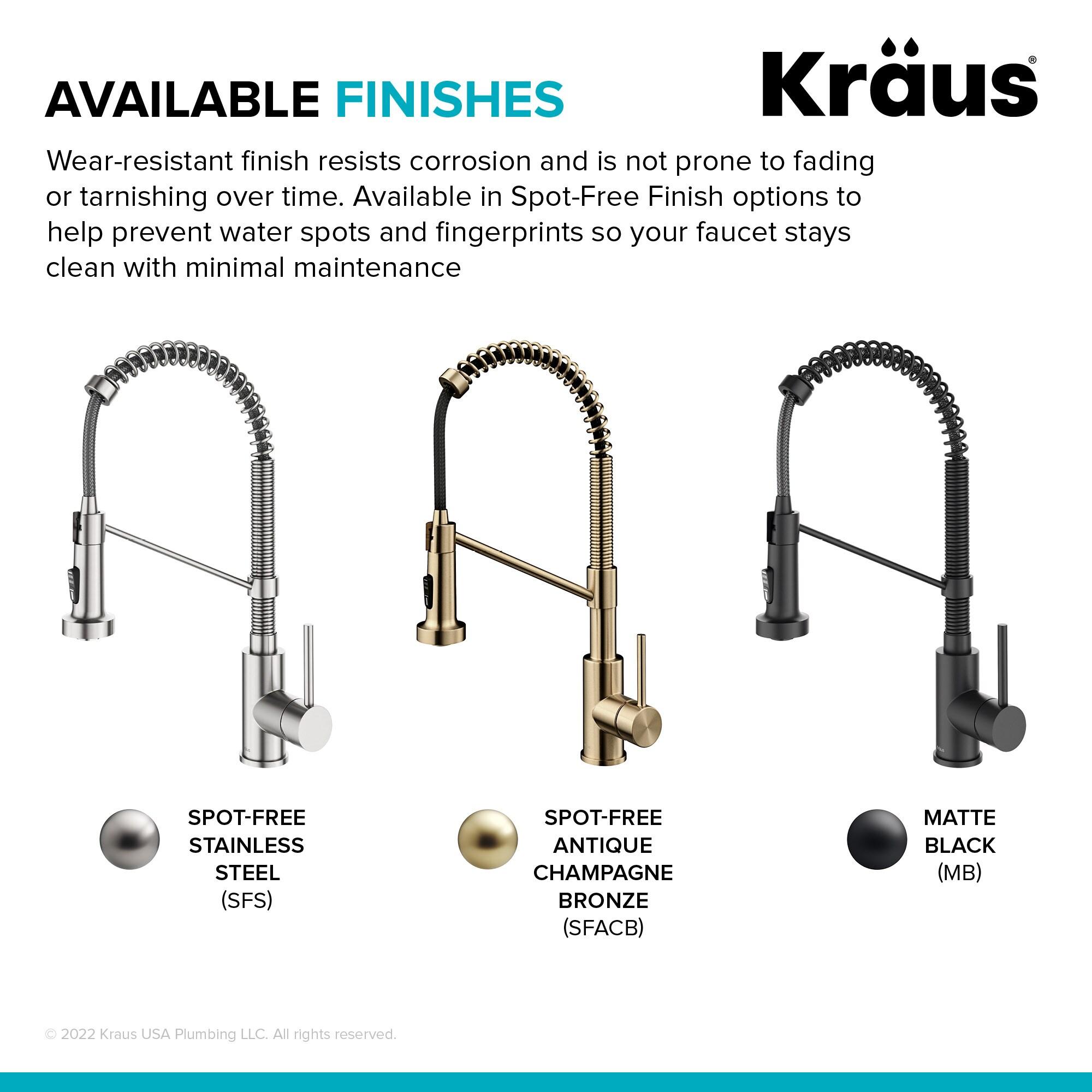 Kraus Bolden Touchless Sensor Commercial Style 2-Function Single Handle Pull-Down Kitchen Faucet