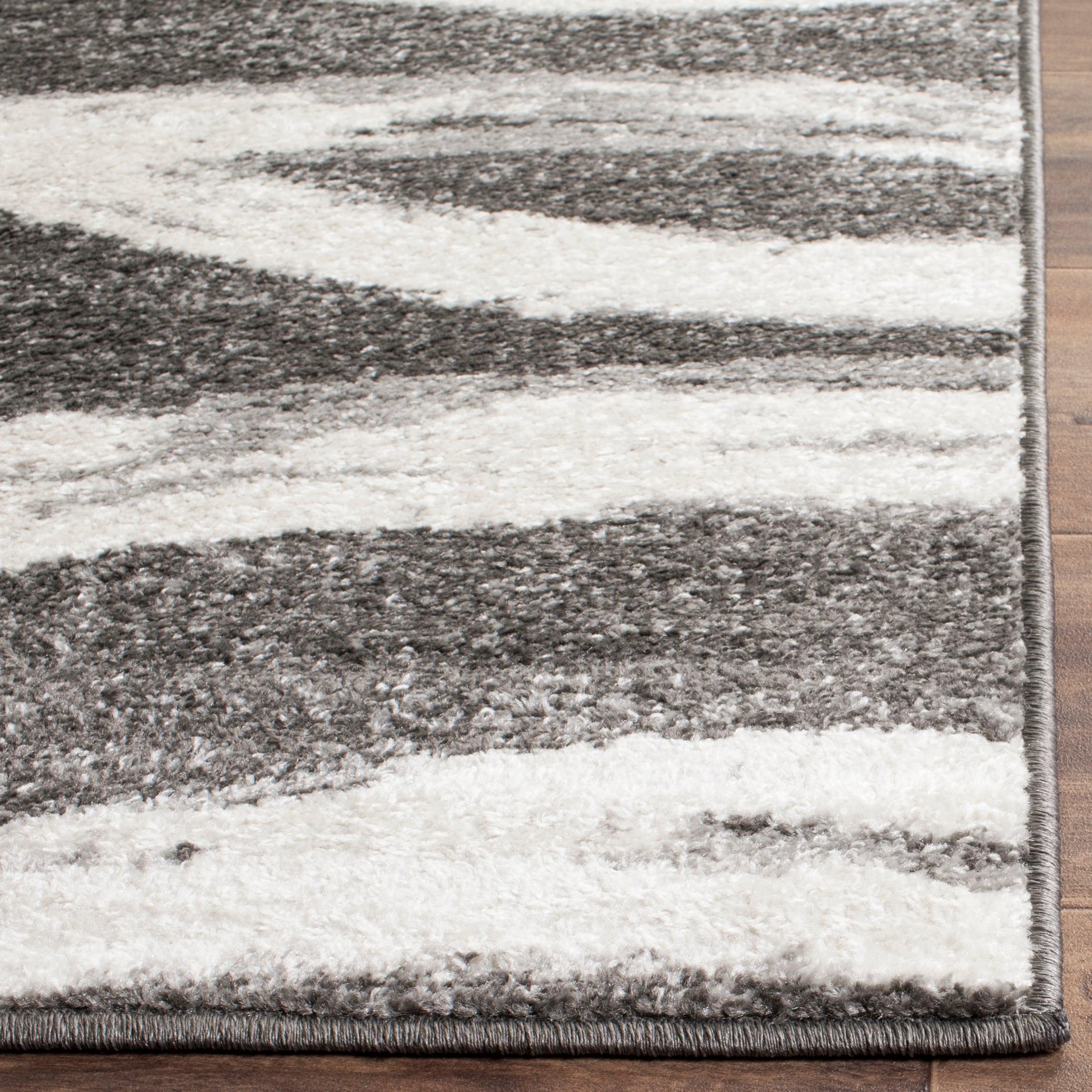 Adirondack ADR125 Machine Made Indoor Area Rug - Charcoal/Ivory - 6'x9' - Safavieh