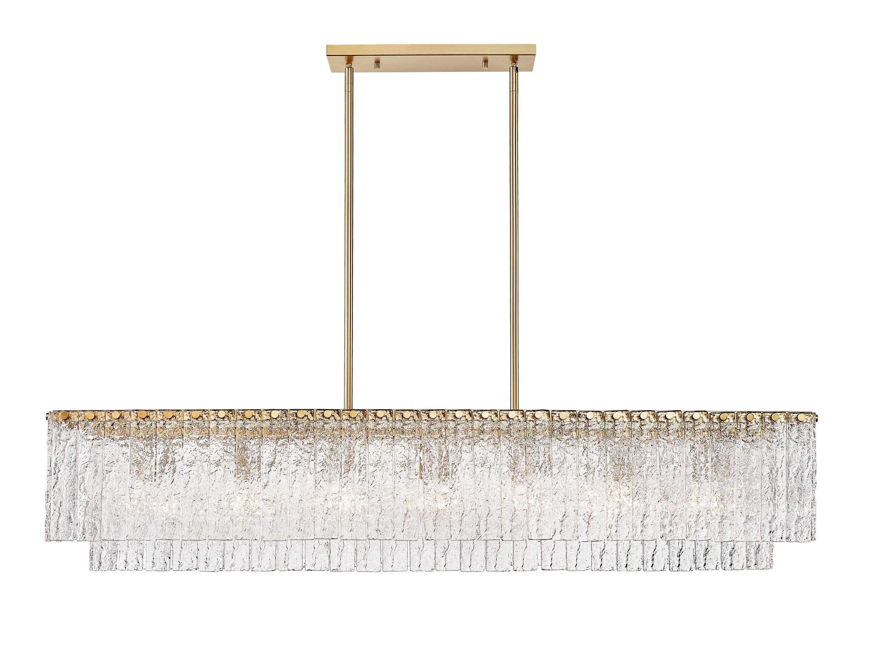 Z-Lite Glacier 7 - Light Island Pendant Light in  Modern Gold
