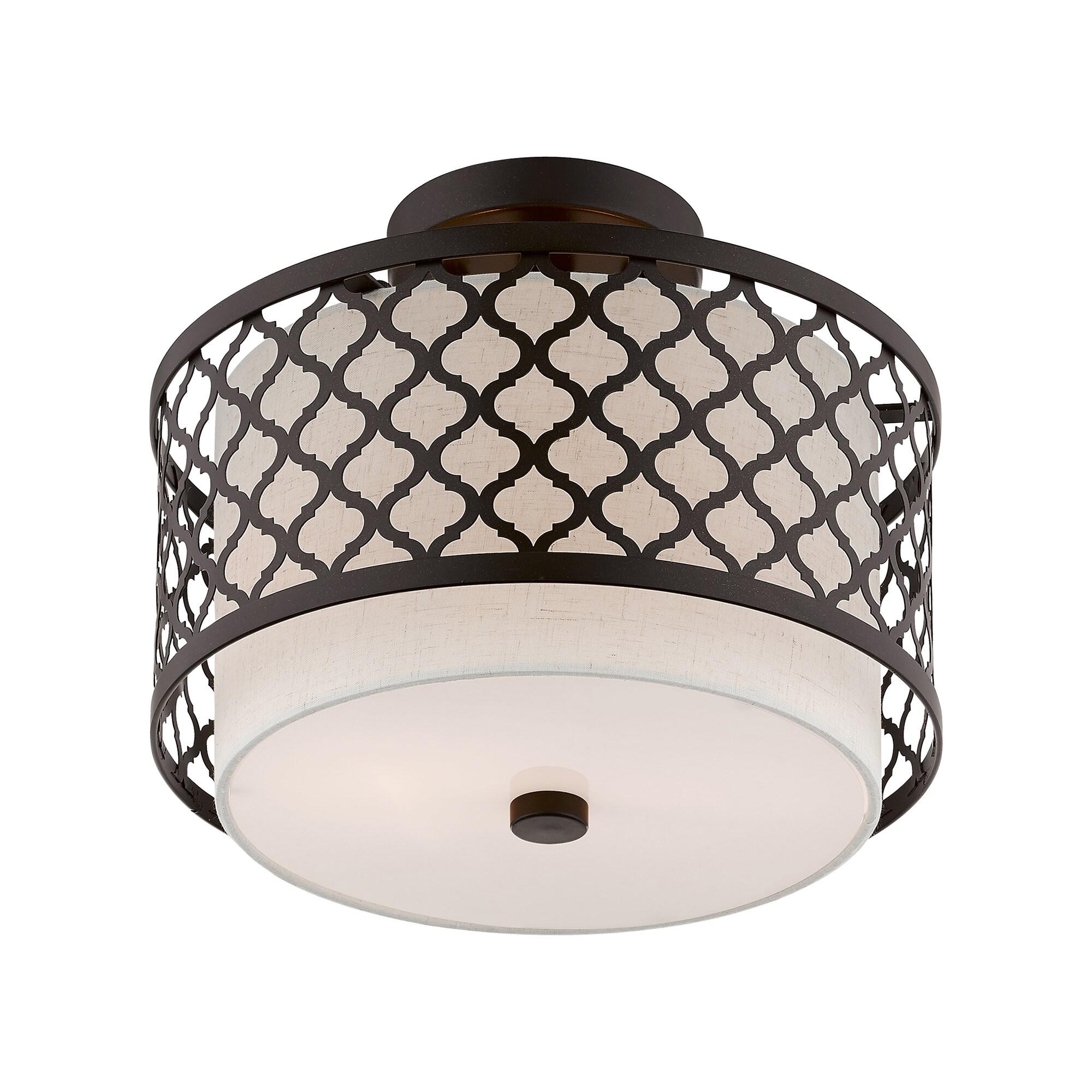Livex Lighting Arabesque 2 - Light Semi-Flush Mount in  English Bronze