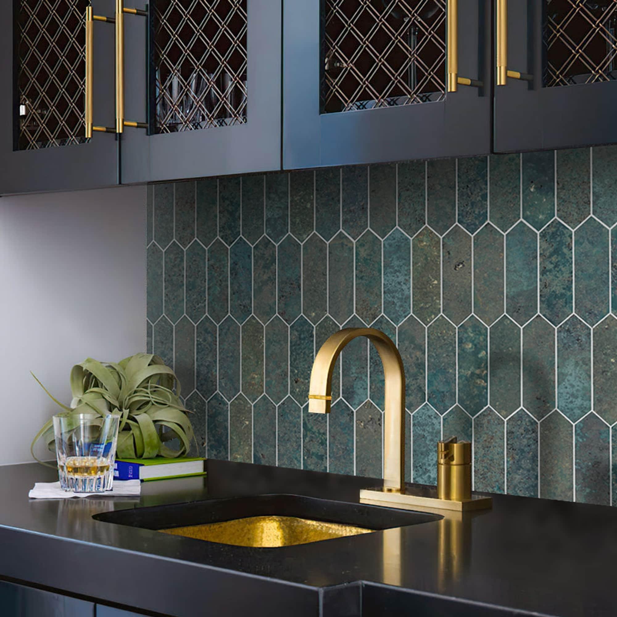 12" x 11.22" Stone Composite Peel & Stick Mosaic Tile