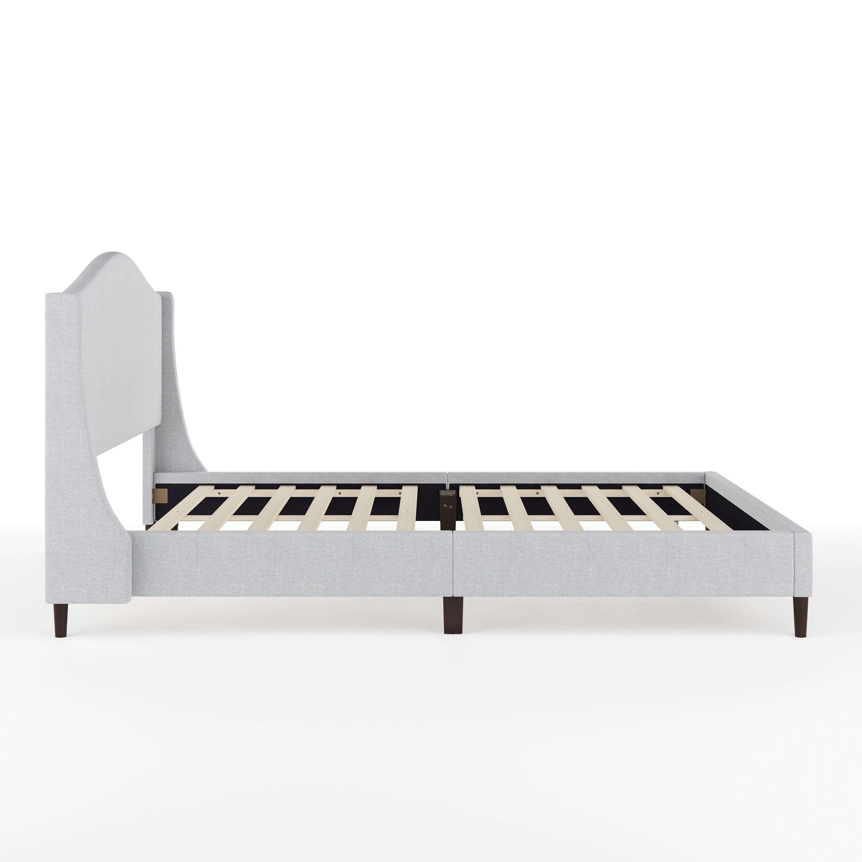 Martha Stewart Martha Stewart Amelia Upholstered Platform Bed With Curved Headboard