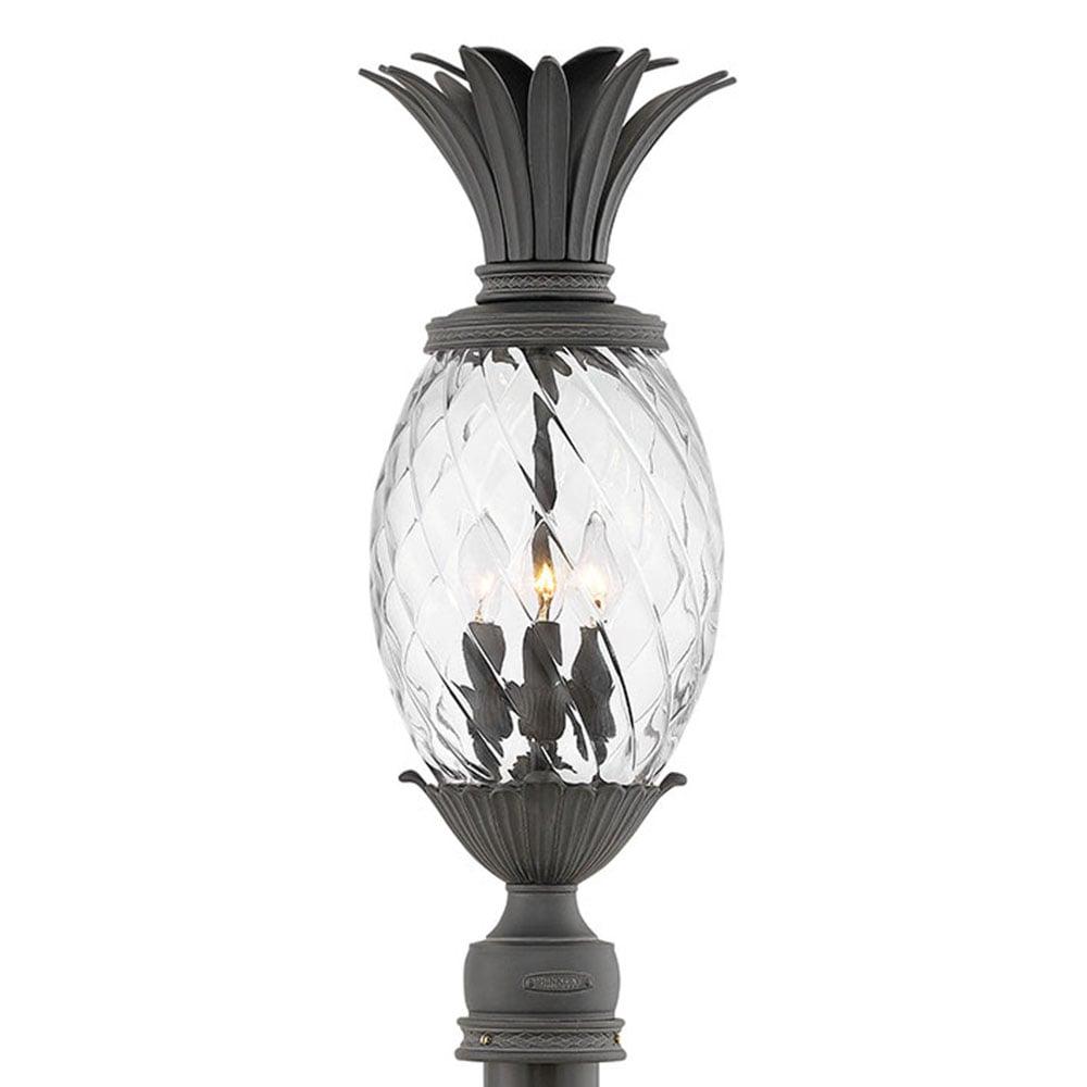 Museum Black 25.25" LED Post Lantern with Clear Optic Glass