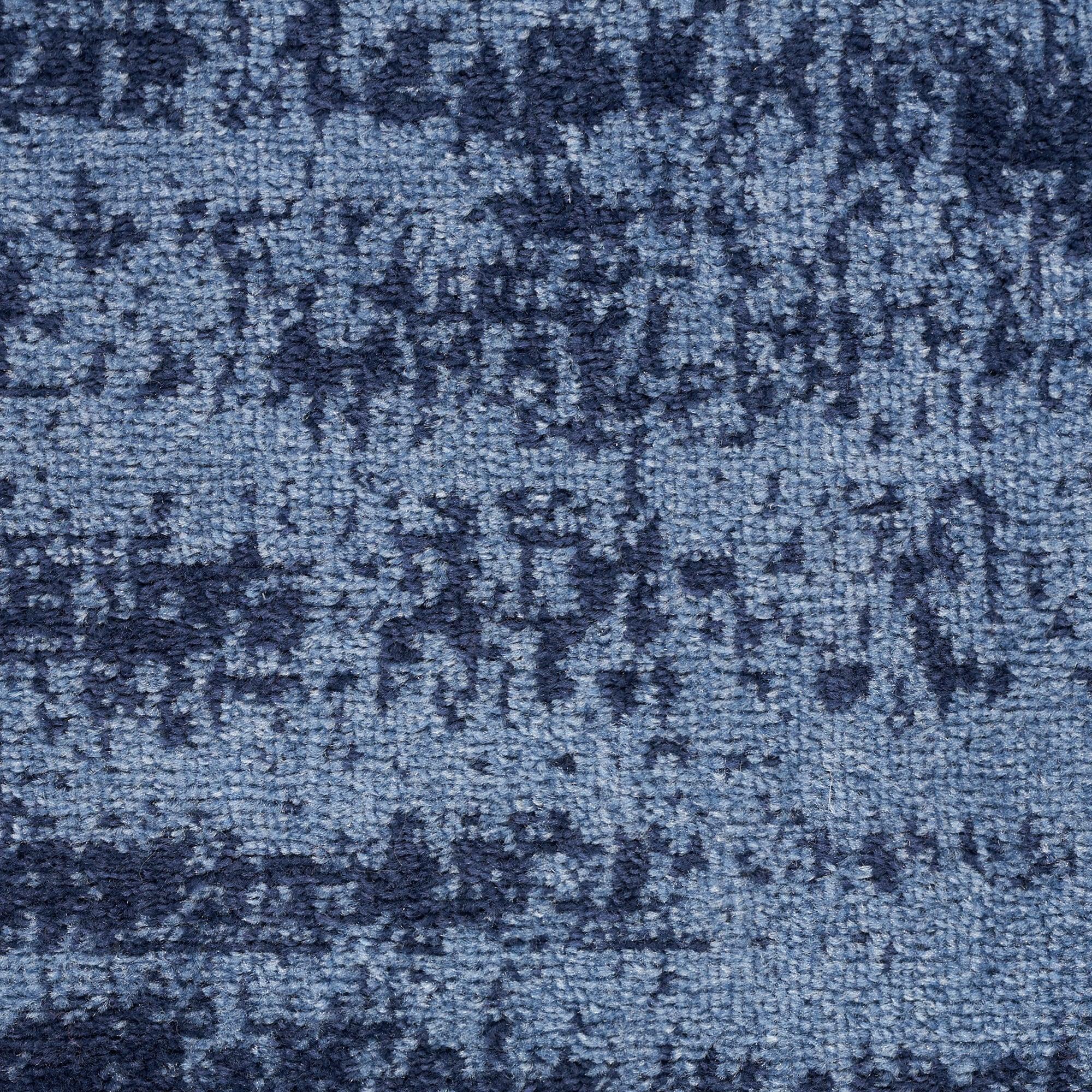 Nourison Essentials Abstract Low Pile Indoor Outdoor Area Rug 5' x 7' Denim