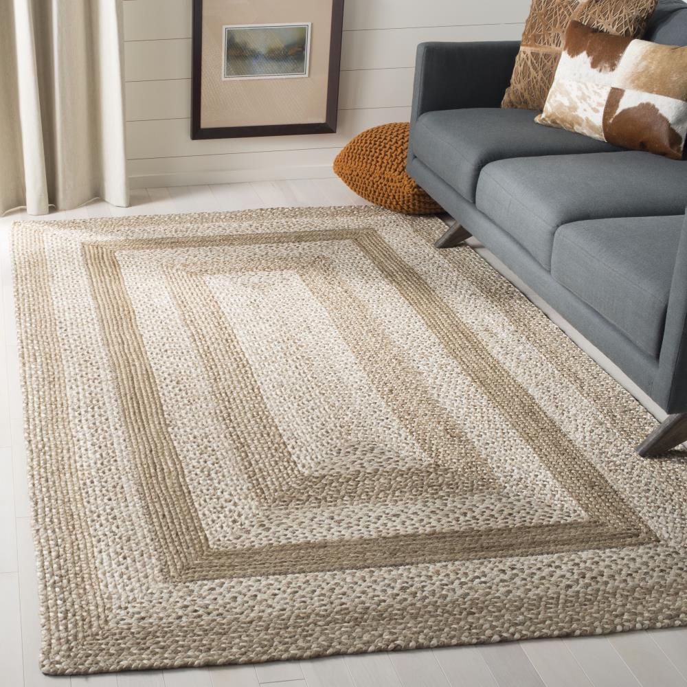 Natural Fiber NF884 Hand Woven Indoor Area Rug - Grey/Ivory - 6'x6' - Safavieh