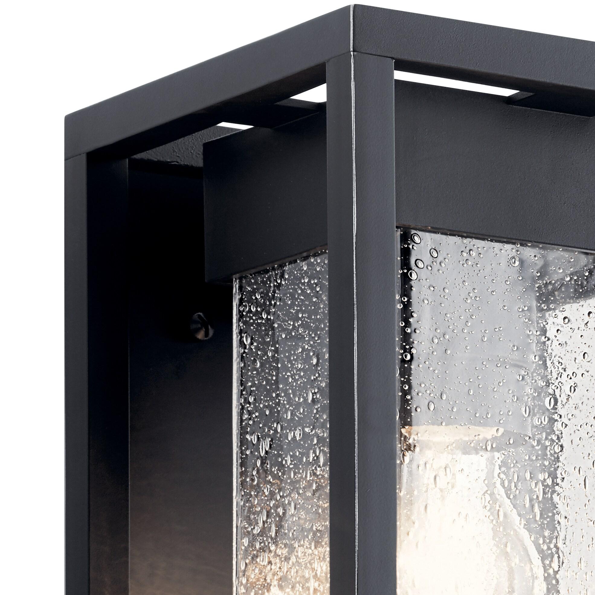 Kichler Mercer 12" High Black Silver Outdoor Wall Light