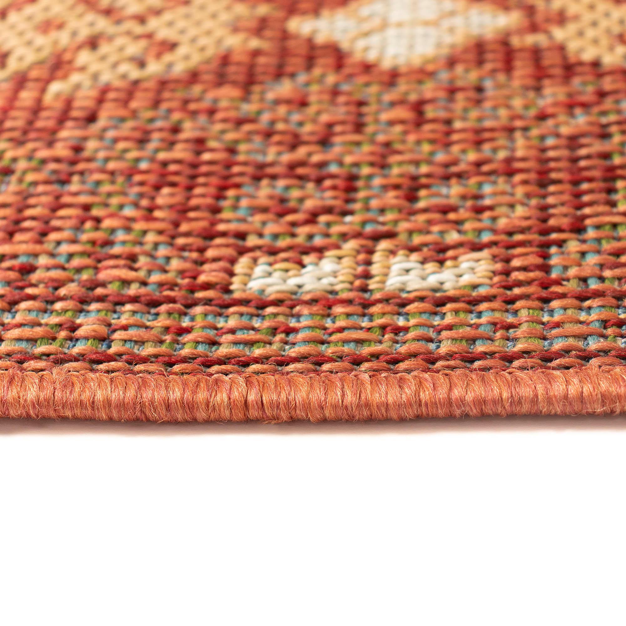 Liora Manne Marina Palm Border Indoor/Outdoor Rug Aqua 7'10" x 9'10"