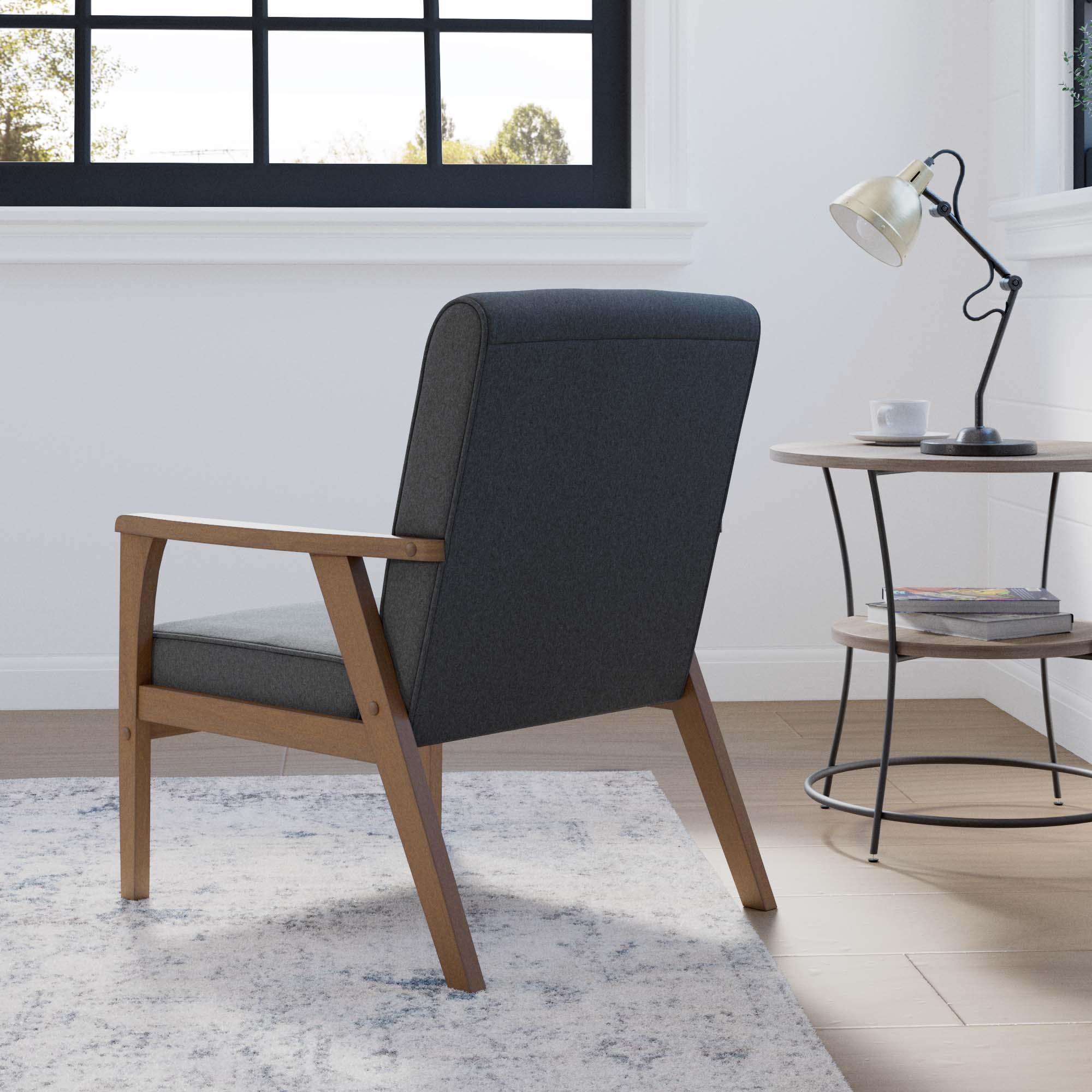 Lara Exposed Arm Accent Chair Charcoal - Brookside Home