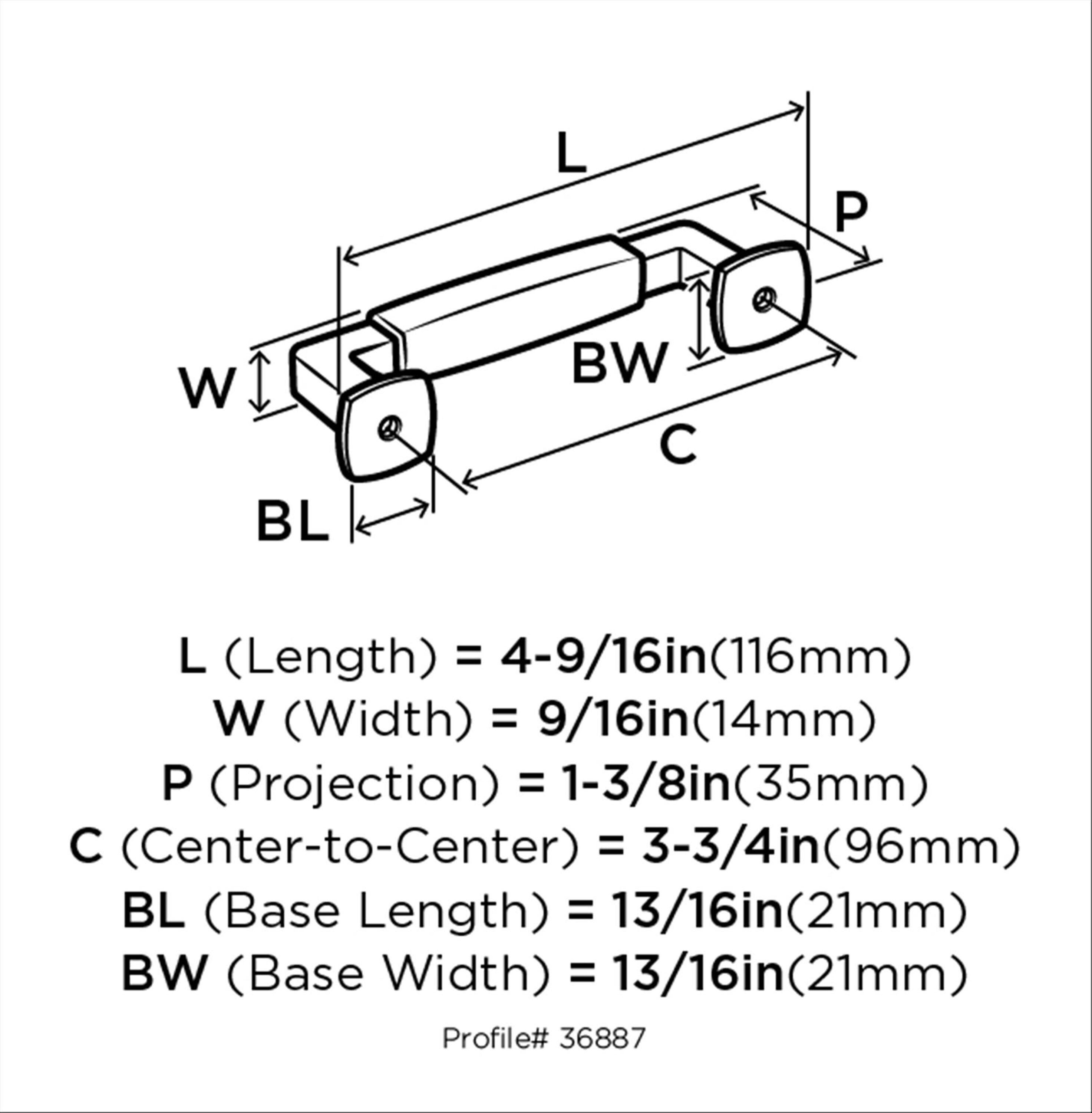 Stature 3 3/4" Center To Center Bar Pull