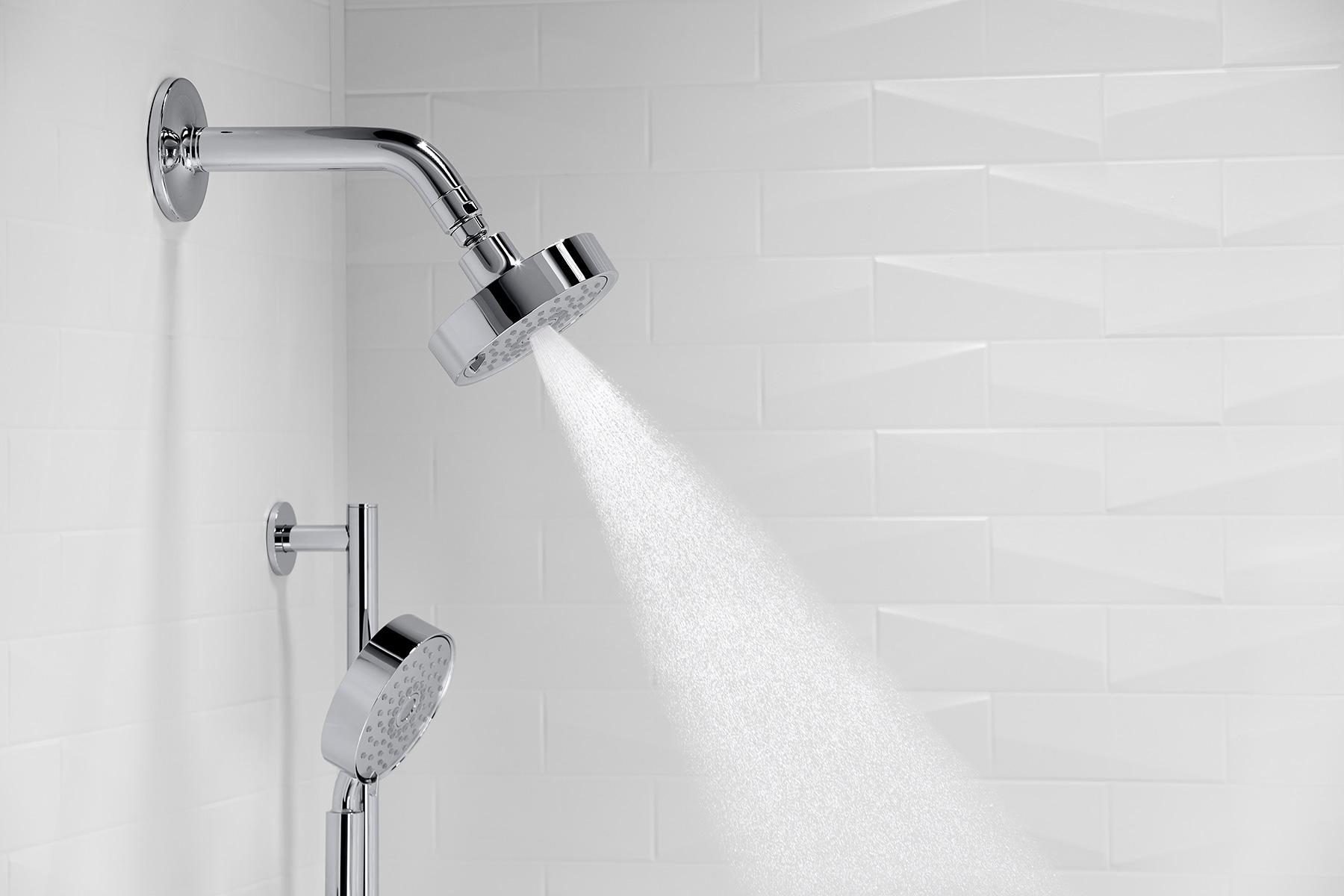 Kohler Purist® 1.75 Gpm Multifunction Wall Mount Showerhead, Three Spray Settings, 5.5" High Pressure Spray Head