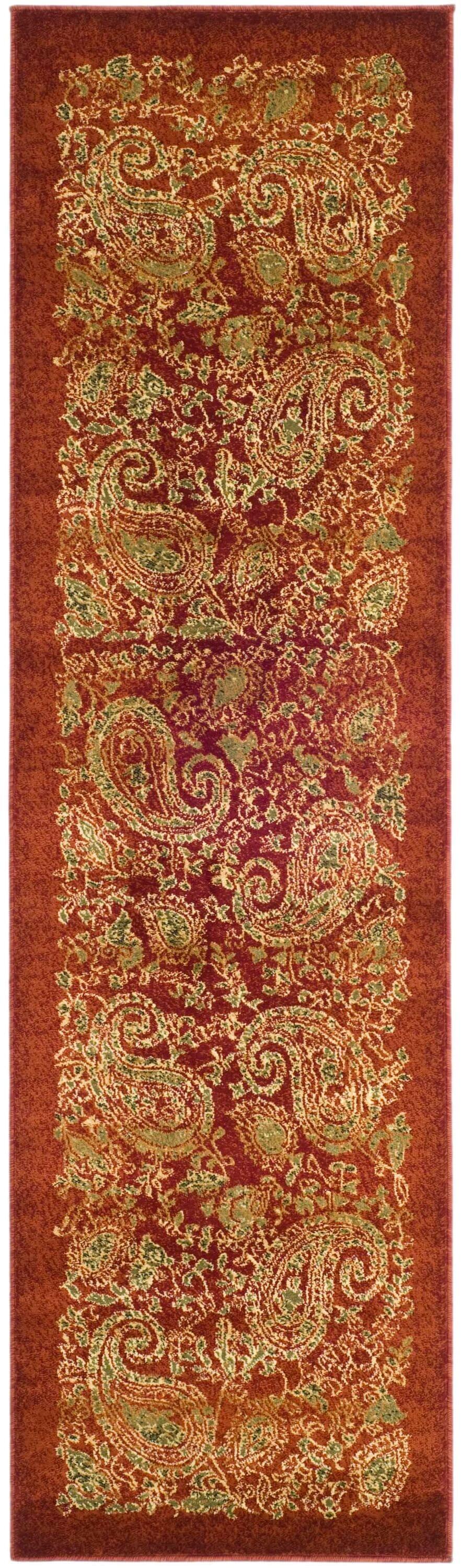 Lyndhurst LNH224 Power Loomed Runner Rug - Red/Multi - 2'3"x8' - Safavieh