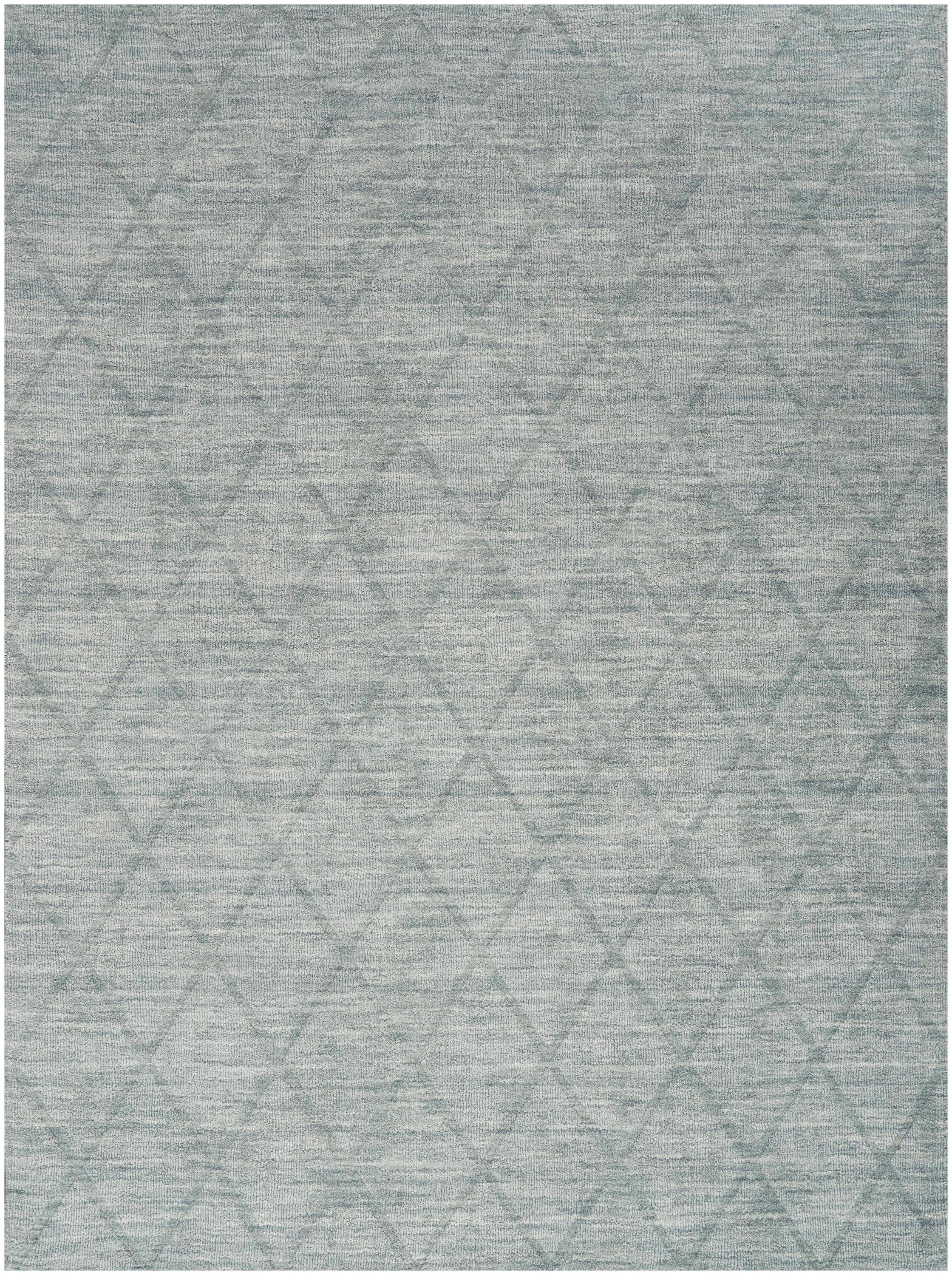 Nourison Wool Haven Blue Modern Wool Indoor Rug