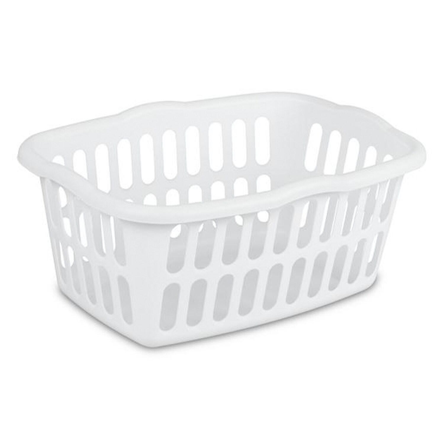 Sterilite Sterilite 1.5 Bu Rectangular Laundry Basket, Classic Design to Carry Clothes to Laundry Room (Set of 12)
