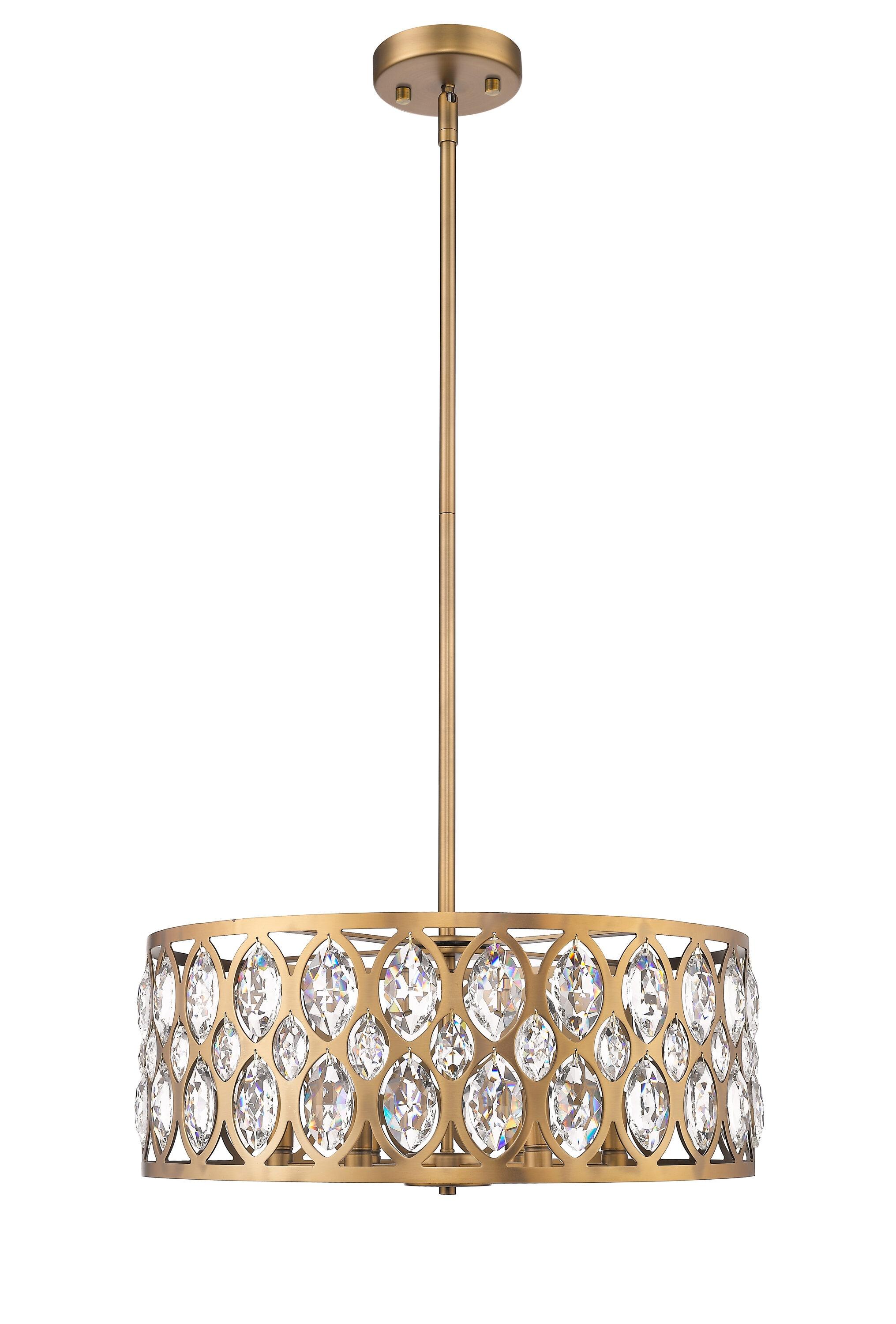 Z-Lite Dealey 6 - Light Chandelier in  Heirloom Brass