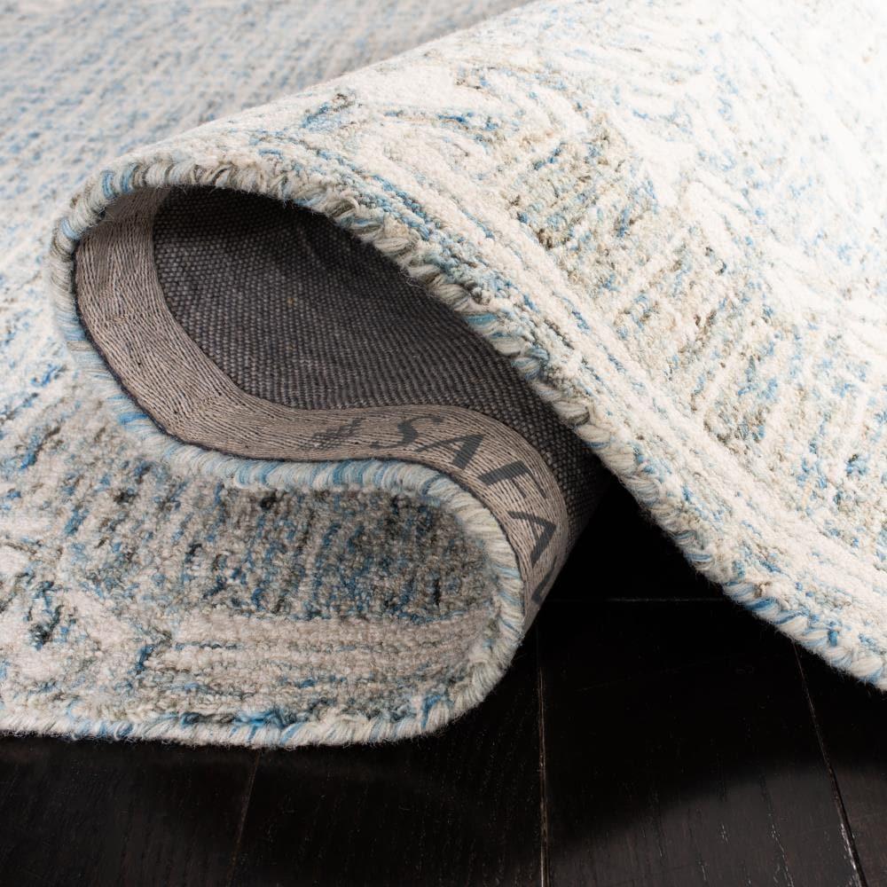Abstract ABT762 Handmade Indoor Area Rug - Light Blue - 6'x9' - Safavieh