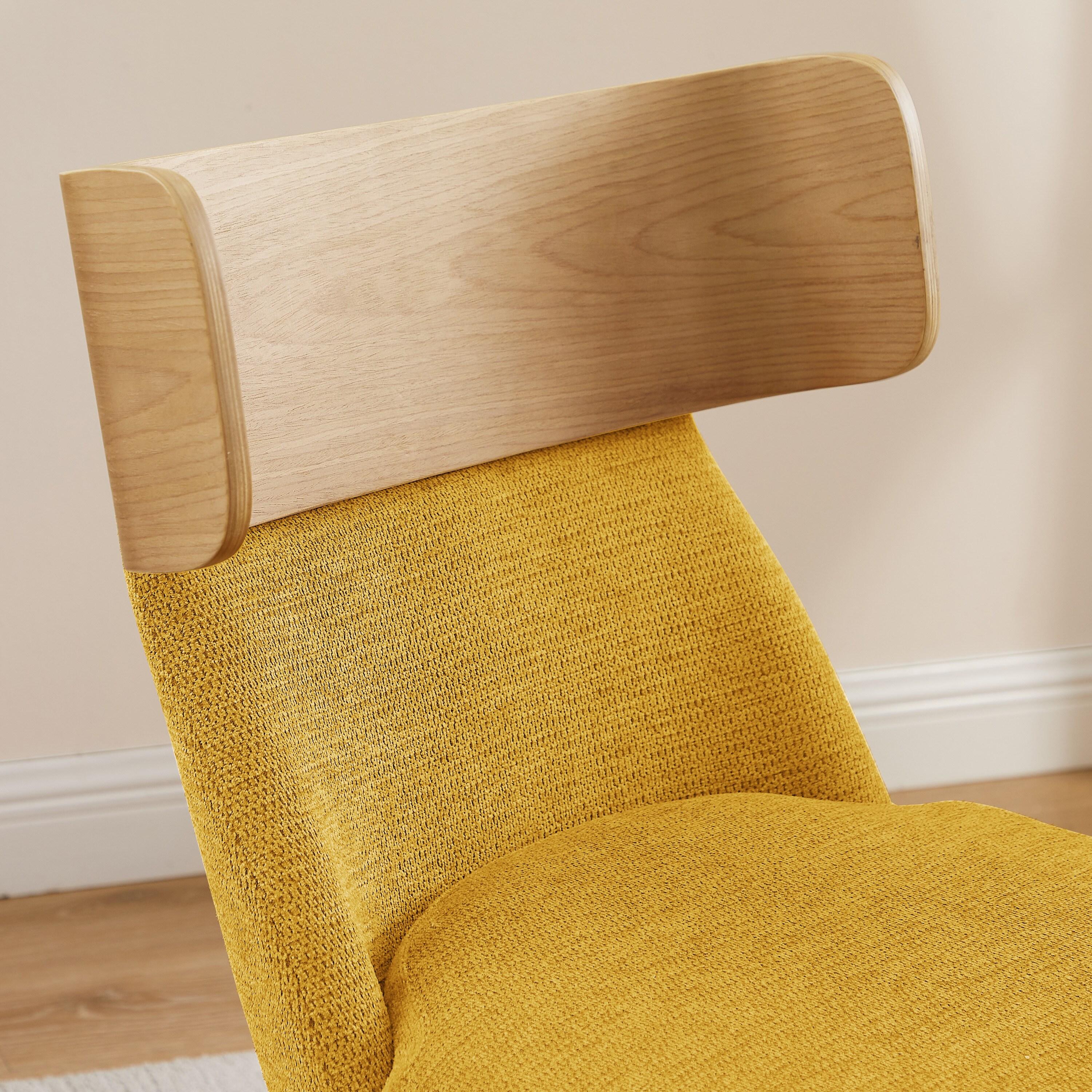 Art Leon Modern Yellow Swivel Accent Chair