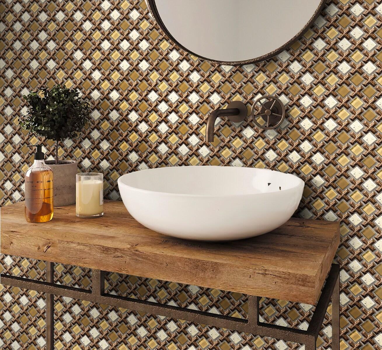 11" x 11" Glass Grid Mosaic Wall Tile