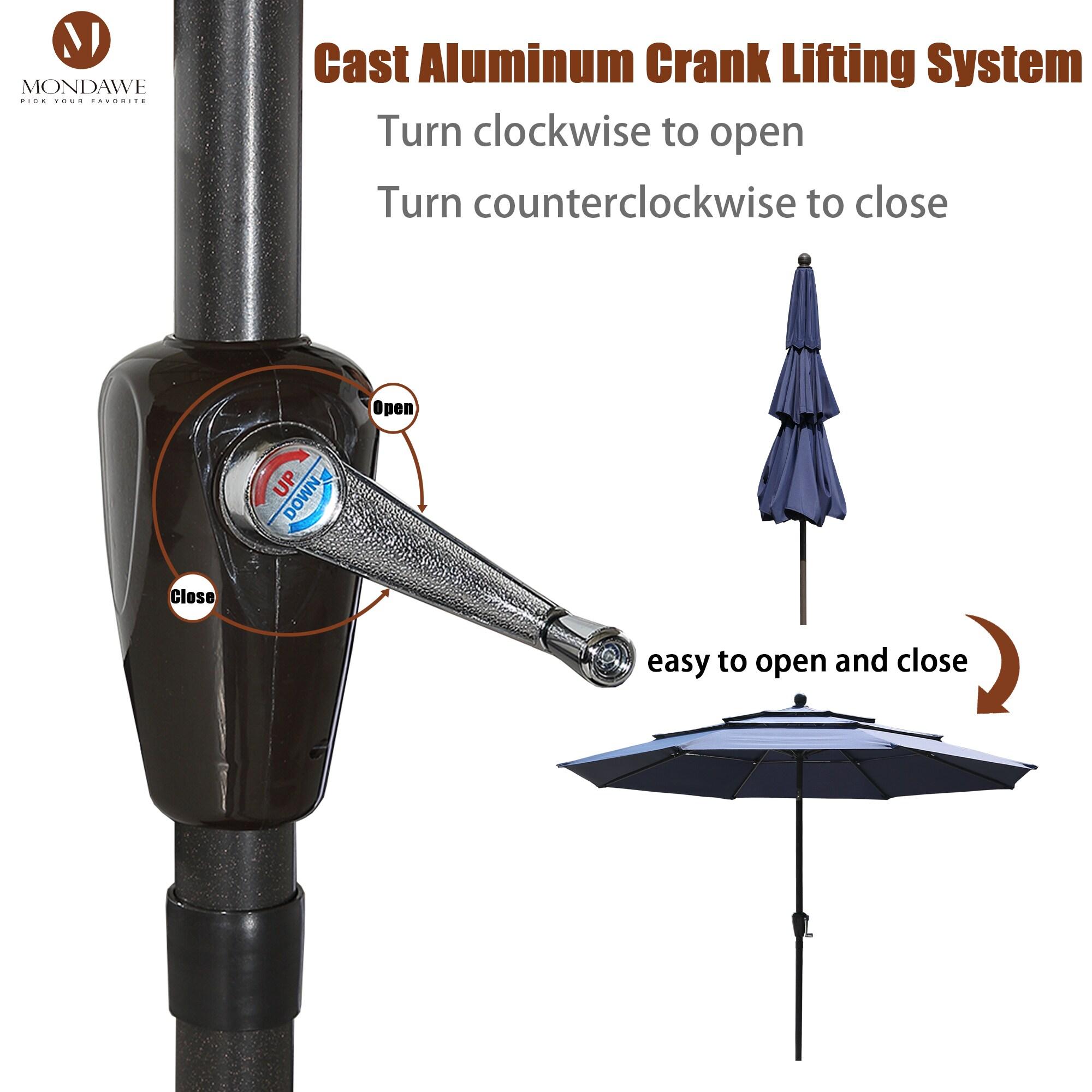 mondawe Mossas 120'' x 79'' Rectangular Market Umbrella