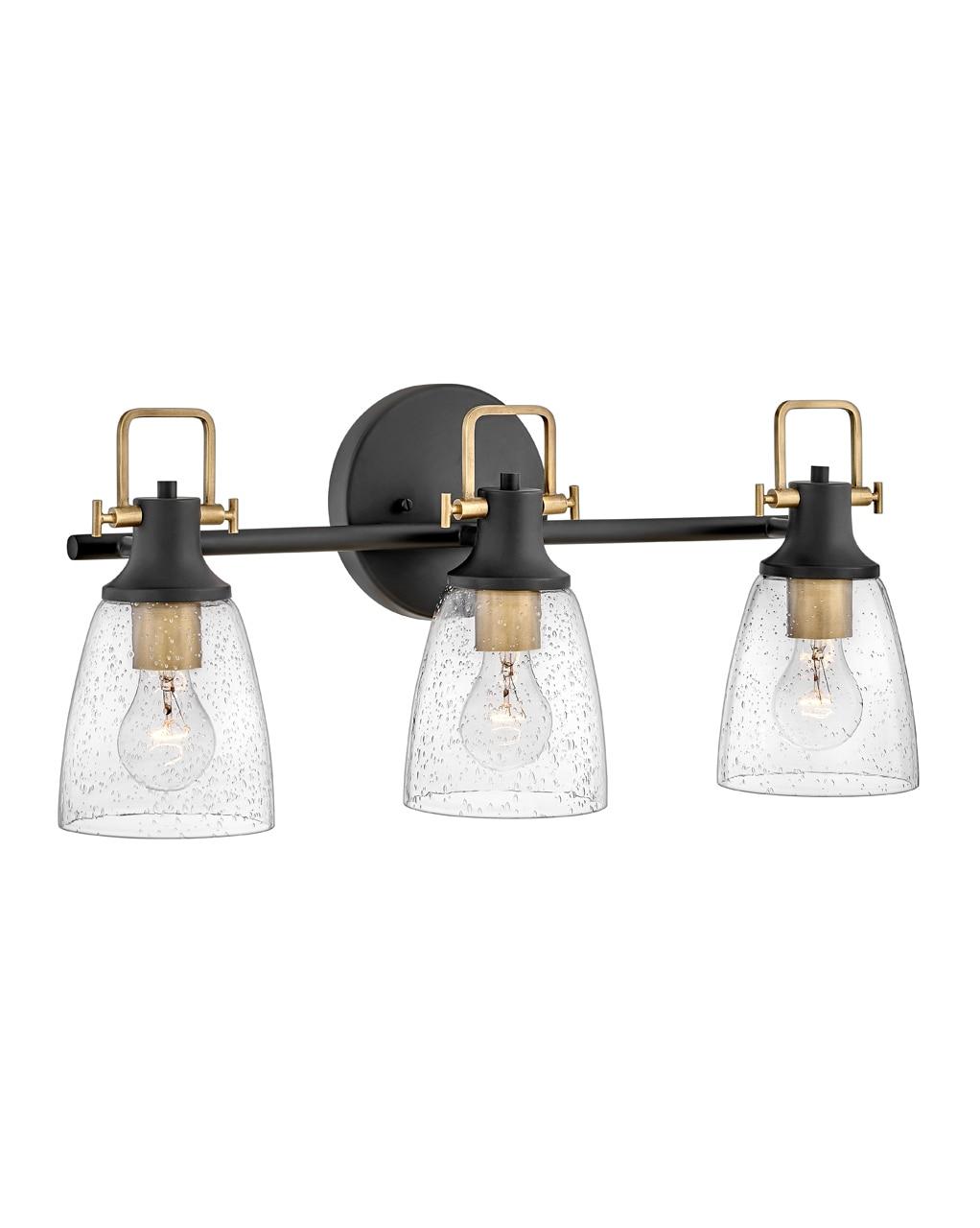 Easton 3-Light Dimmable Black Vanity light