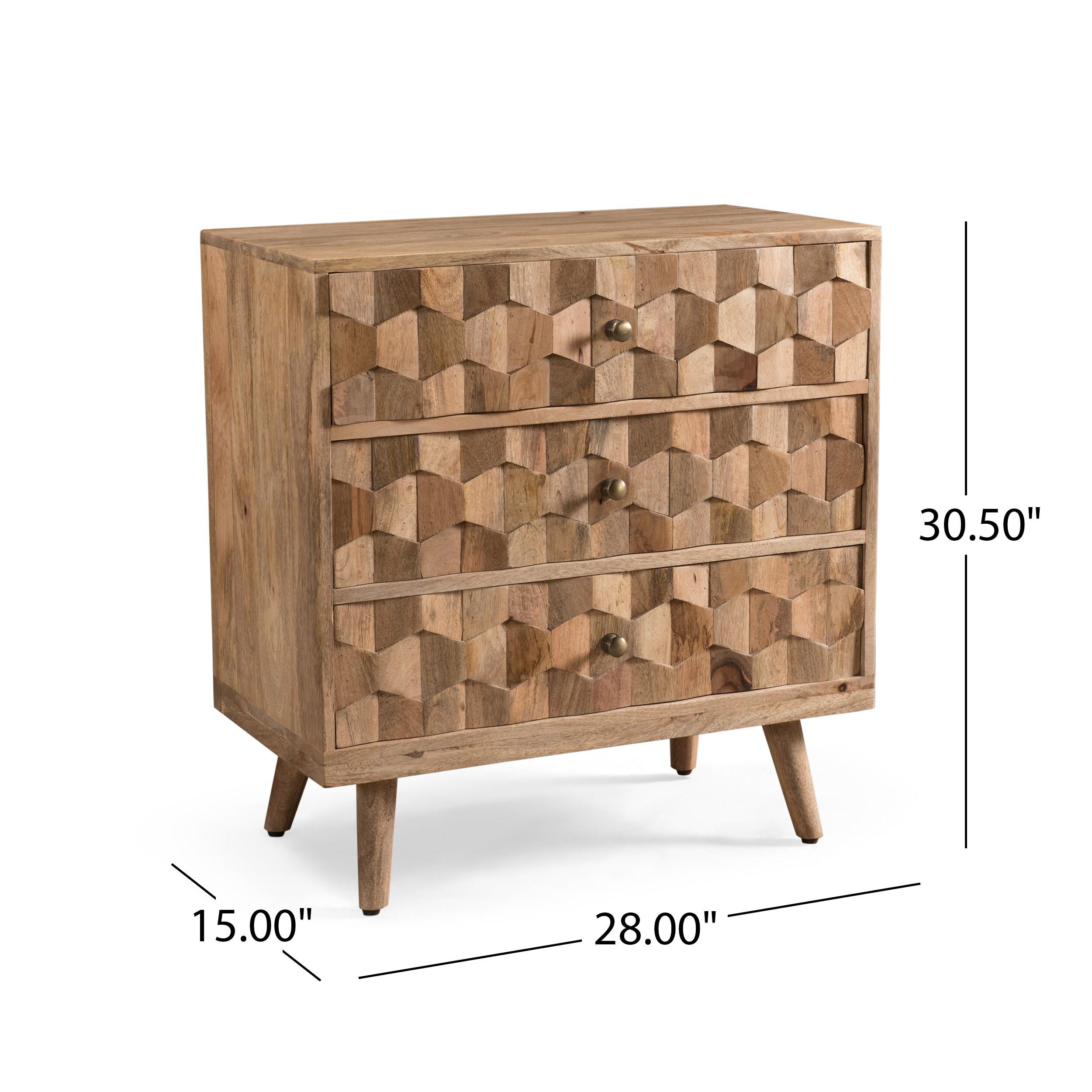 Millwood Pines 3 Drawer Dresser Chest