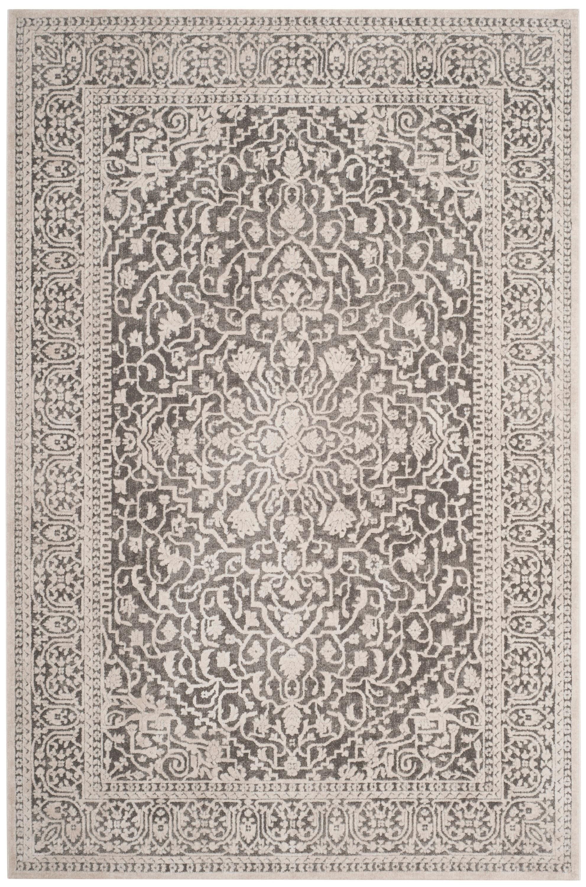 Reflection RFT670 Power Loomed Indoor Area Rug - Dark Grey/Cream - 5'1"x7'6" - Safavieh.