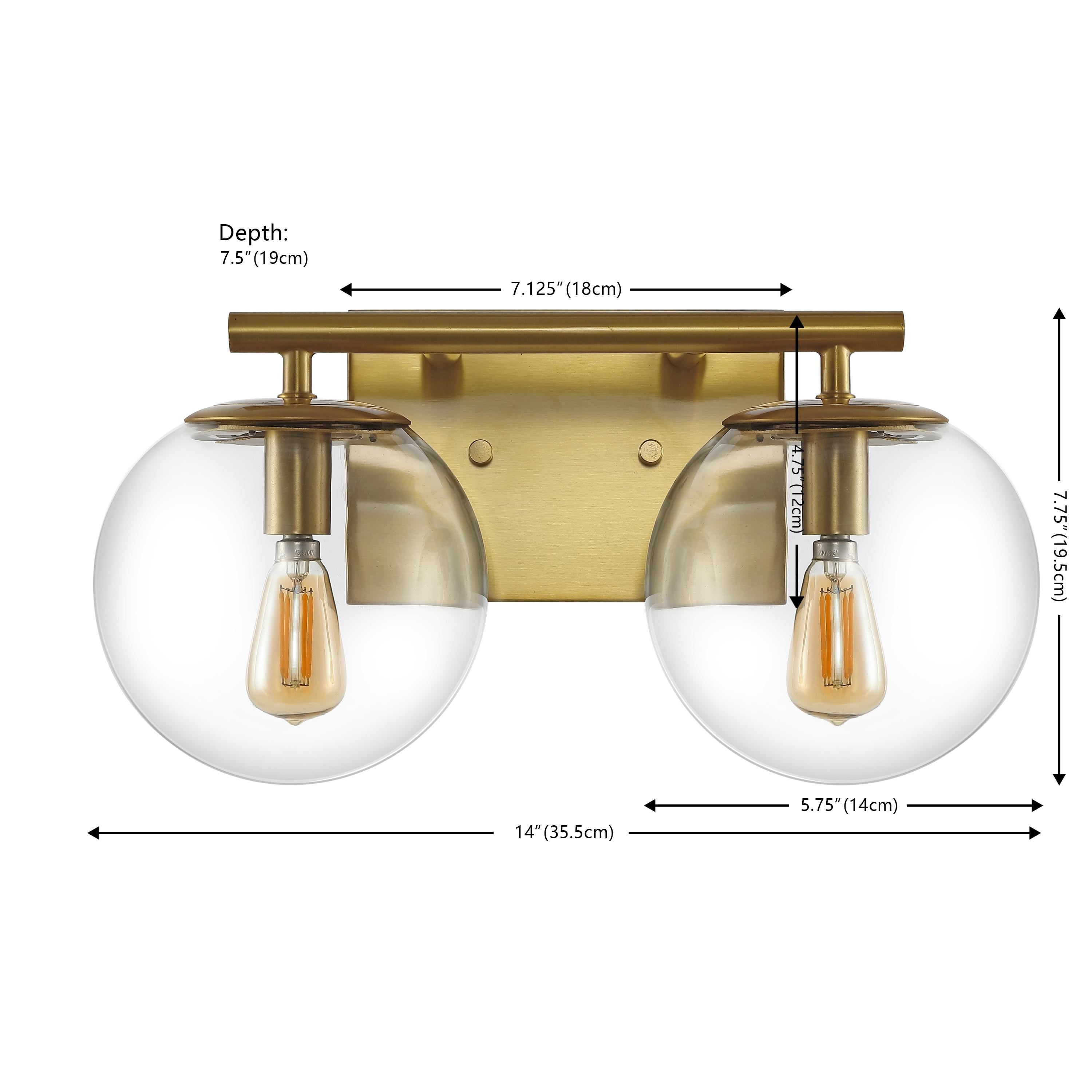 Severa 2 Light 14" Wall Sconce - SCN4125 - Brass - Safavieh