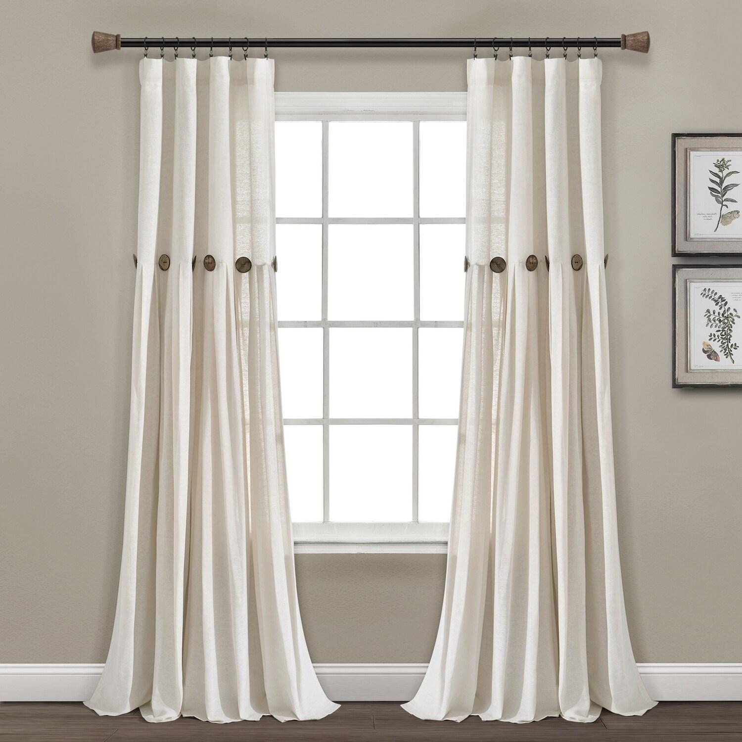 Lush Decor Beckham Window Semi-Sheer Rod Pocket Single Curtain Panel