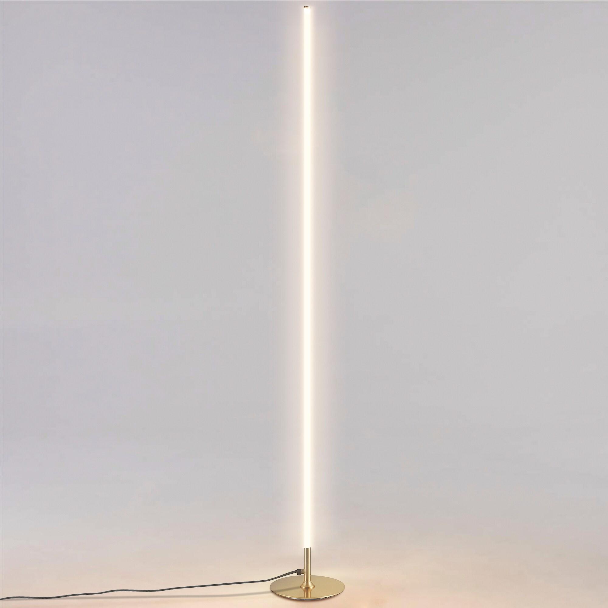 JONATHAN Y Iris 59.5" LED Integrated Floor Lamp, Gold, JYL7007B