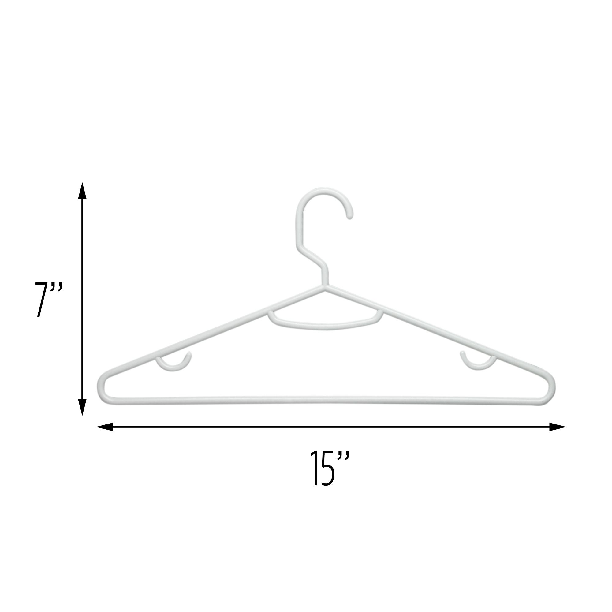 Honey-Can-Do Plastic Suit Hangers, White, 60 Pack