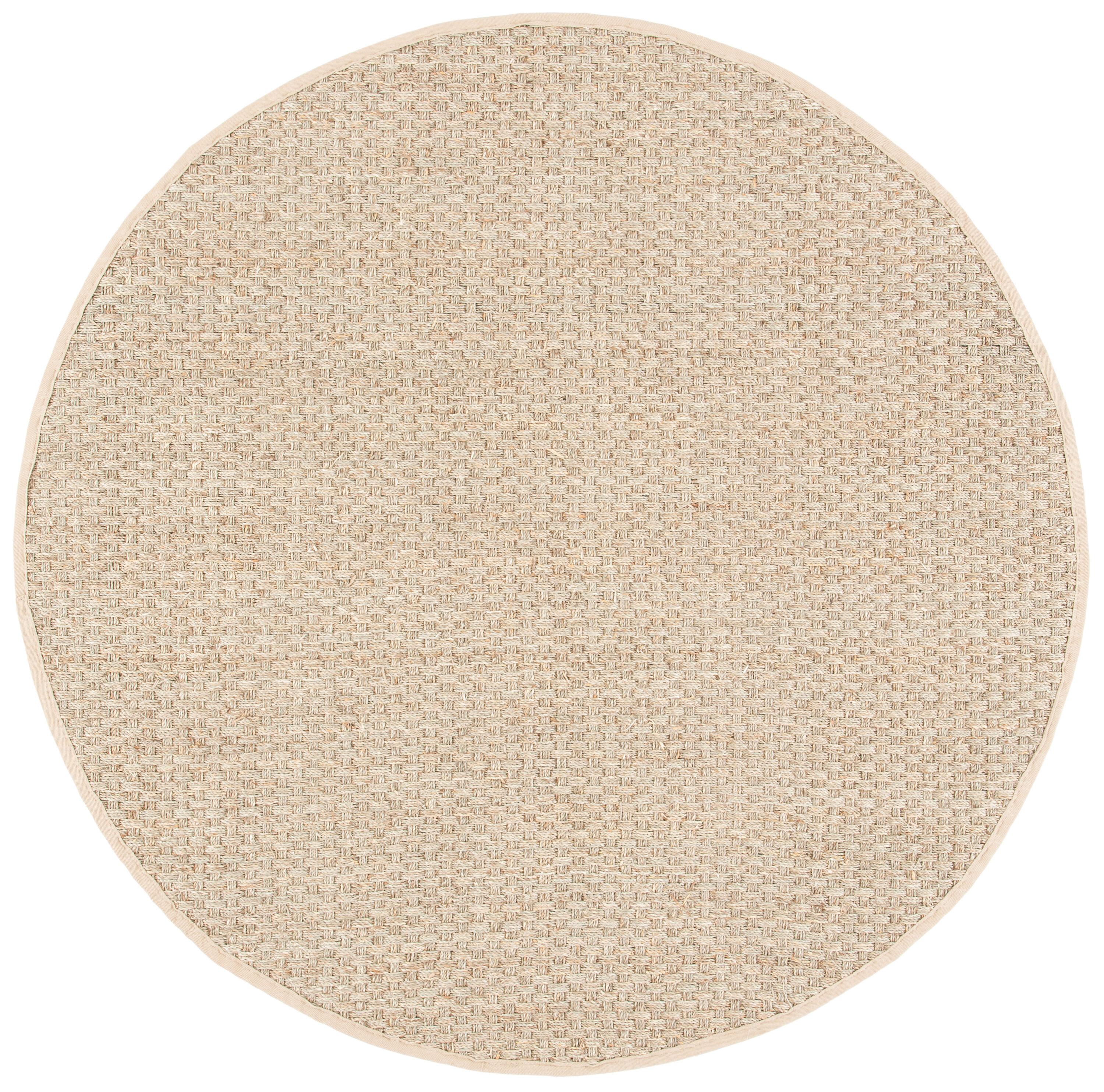 Natural Fiber NF114 Power Loomed Indoor Accent Rug - Natural/Beige - 3' Round - Safavieh.