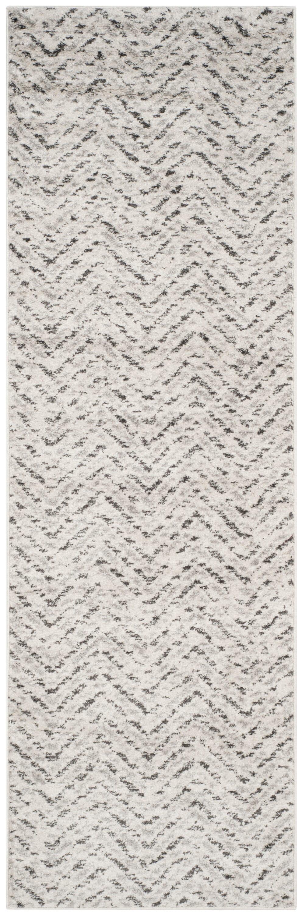 Adirondack ADR104 Power Loomed Runner Rug - Ivory/Charcoal - 2'6"x12' - Safavieh.