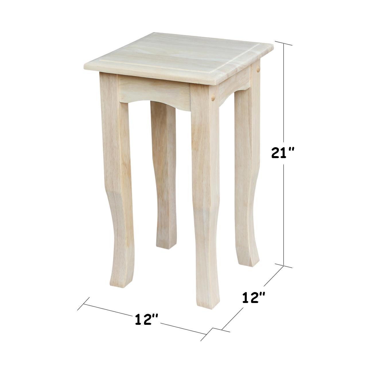 21" Tea Table Unfinished - International Concepts