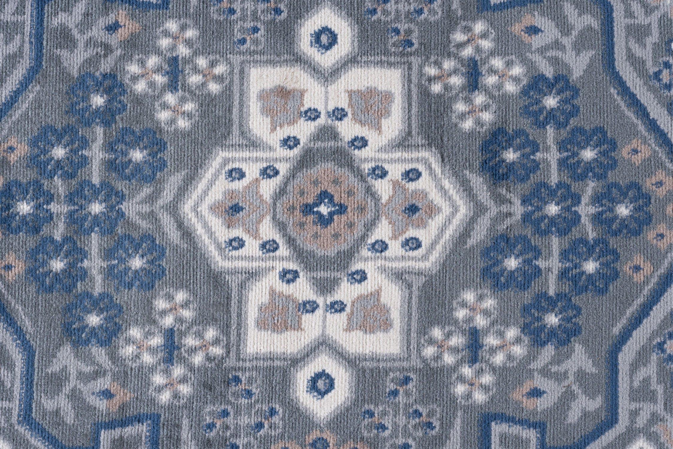 Tayse Hampton Area Rug HMP4009 Traditional Gray Petals Bulbs 5' x 7' Rectangle