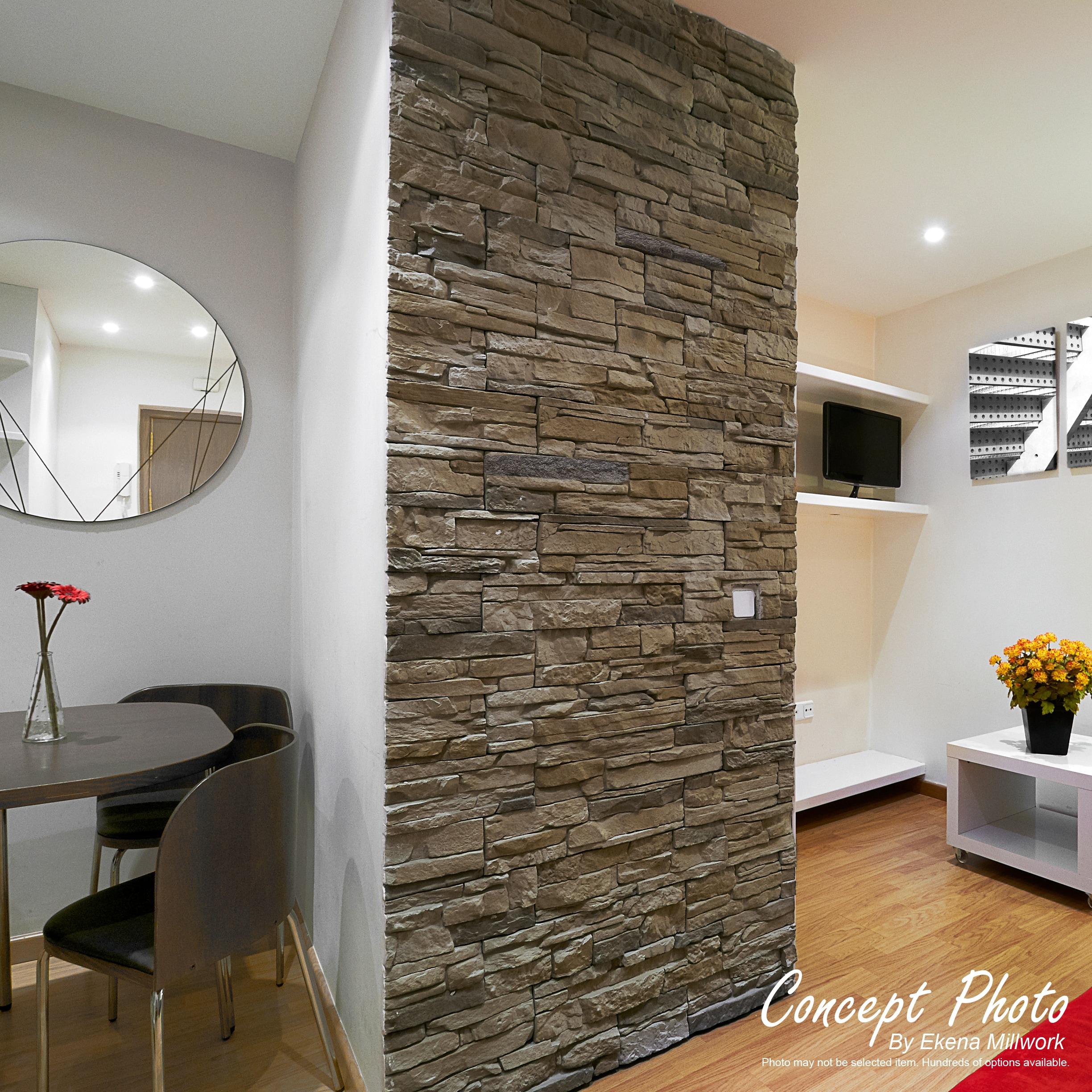 Acadia Ledge Stacked Faux Stone Wall Paneling