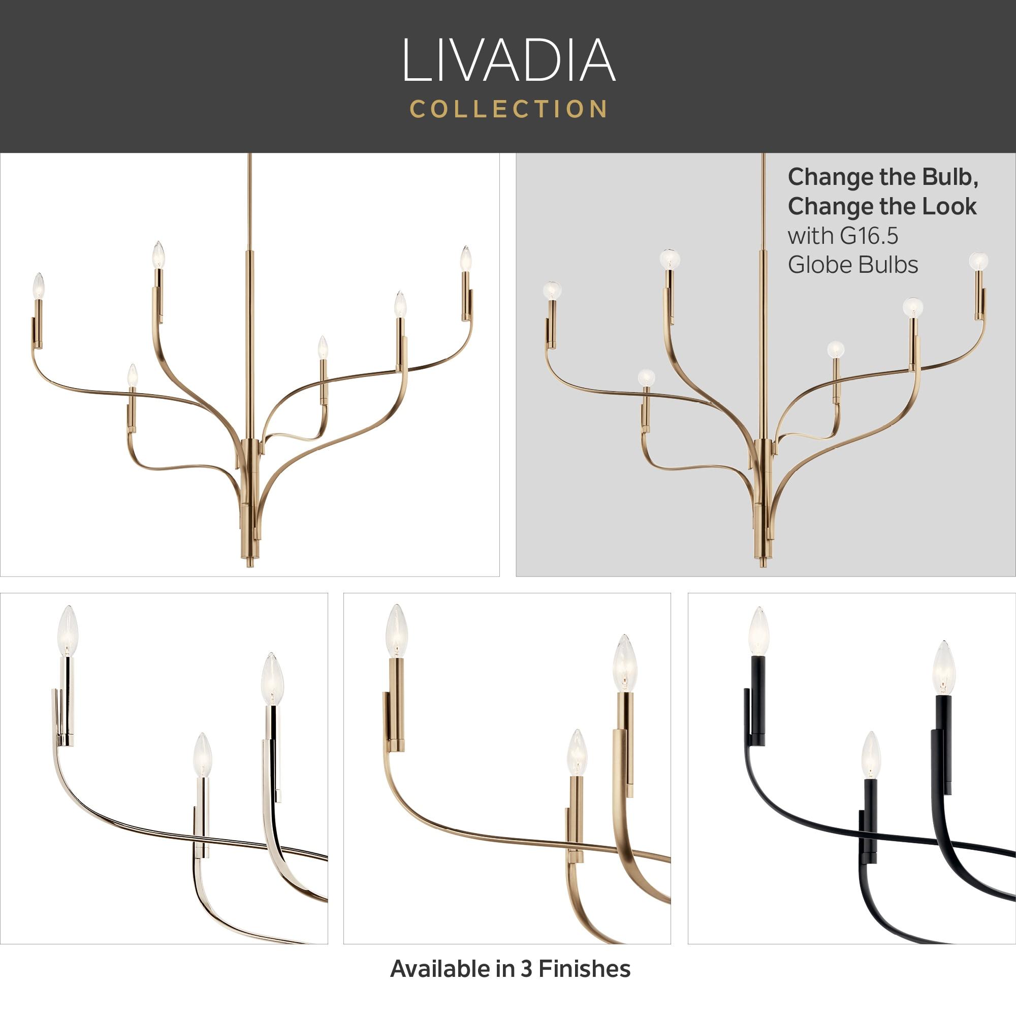 Kichler Lighting - Livadia - 8 Light Chandelier-47.75 Inches Tall and 47.75