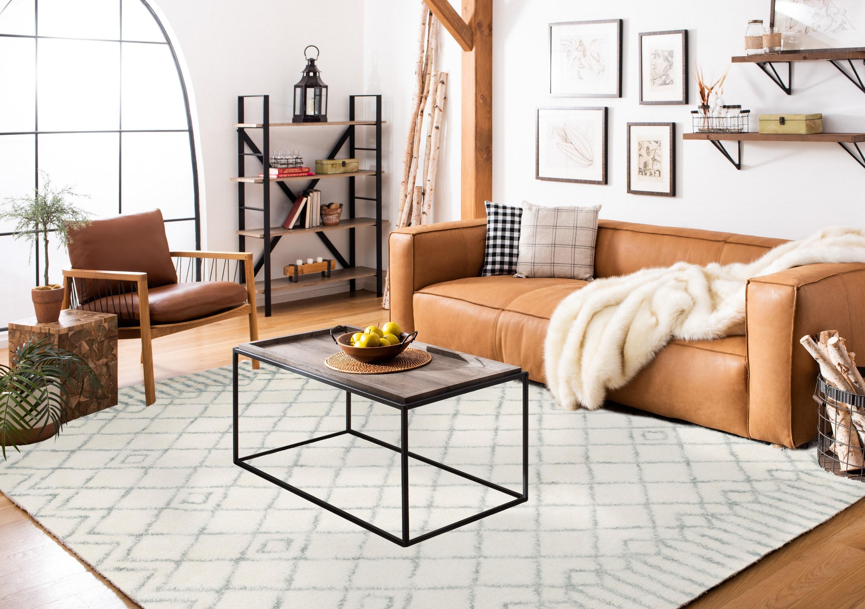 Casablanca CSB894 Hand Tufted Indoor Area Rug - Ivory/Blue - 8'x10' - Safavieh