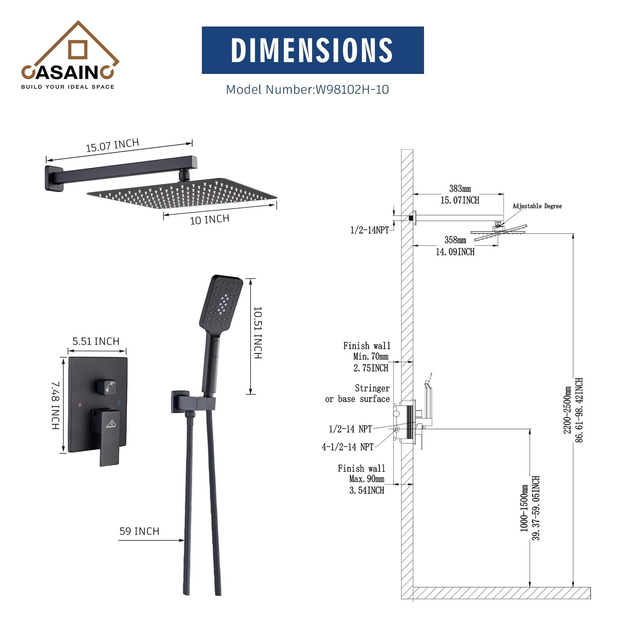 Pressure-Balanced (Temperature And Volume) All-In-One Kit with Rough in-Valve