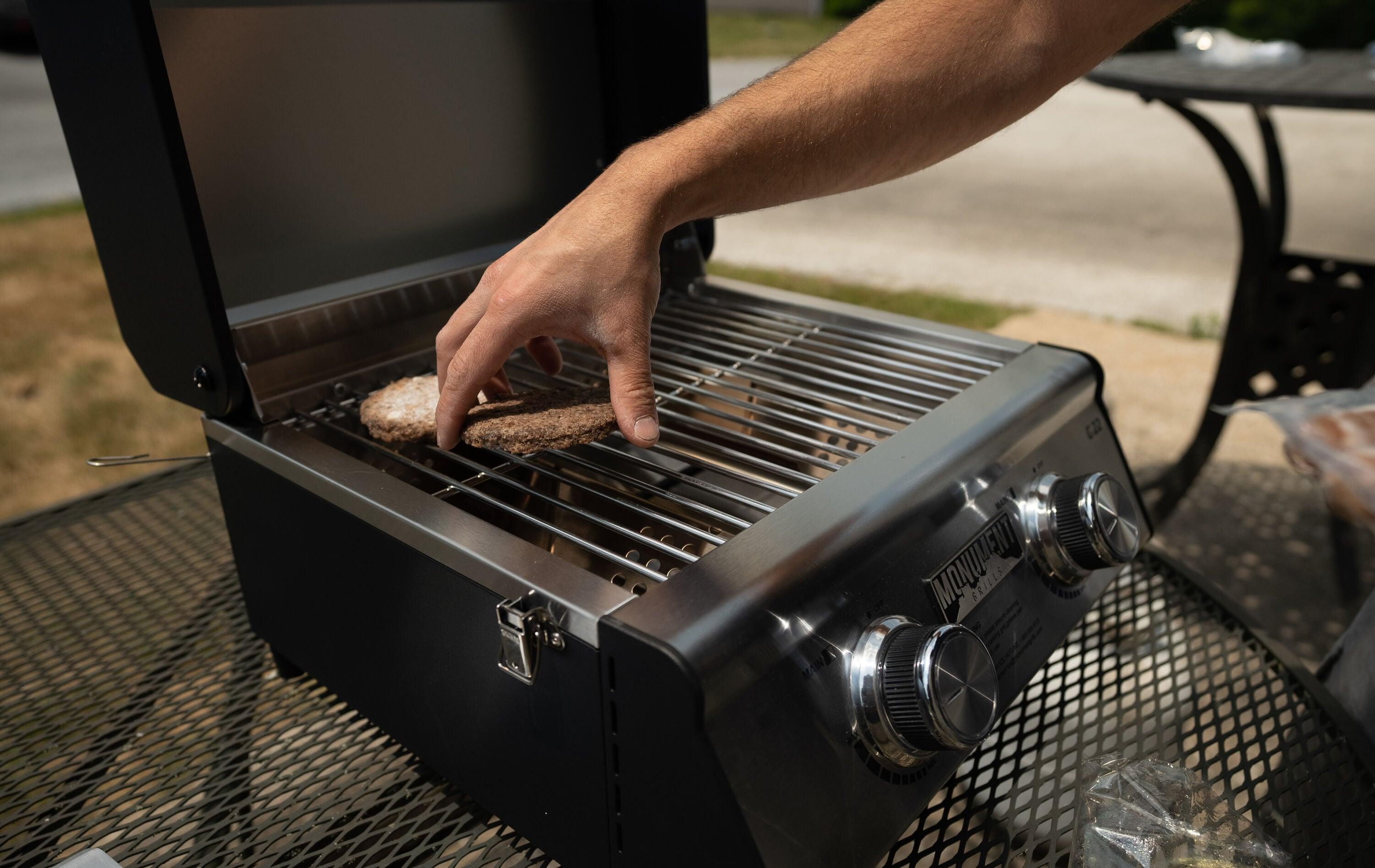 Monument Grills, Clearview 2 - Burner Portable Stainless Liquid Propane 15000 BTU Gas Grill