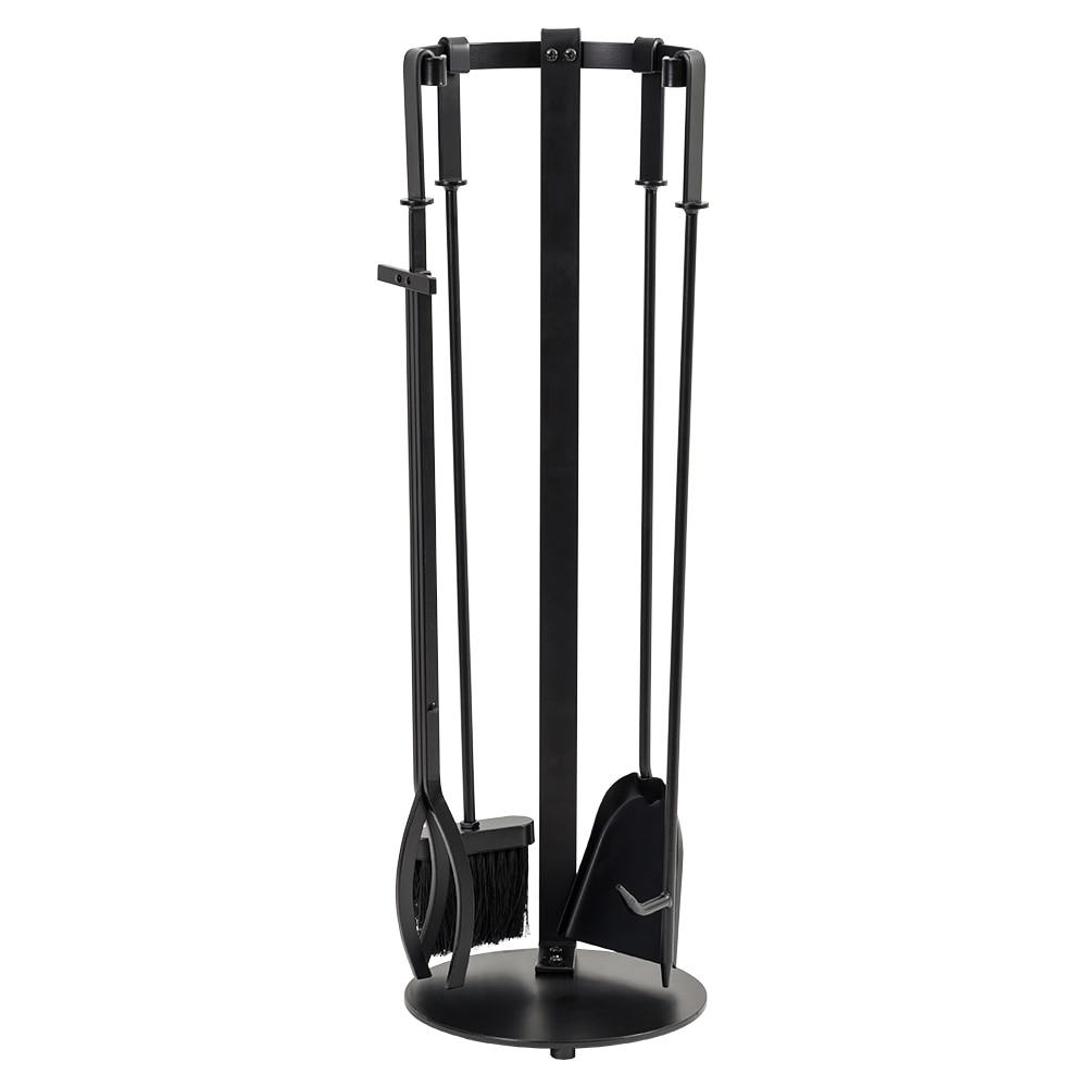 Modern Ember Modern Ember Knoll Fireplace Tool Set - Includes Brush, Shovel, Fire Poker, Tongs, and Stand - Steel