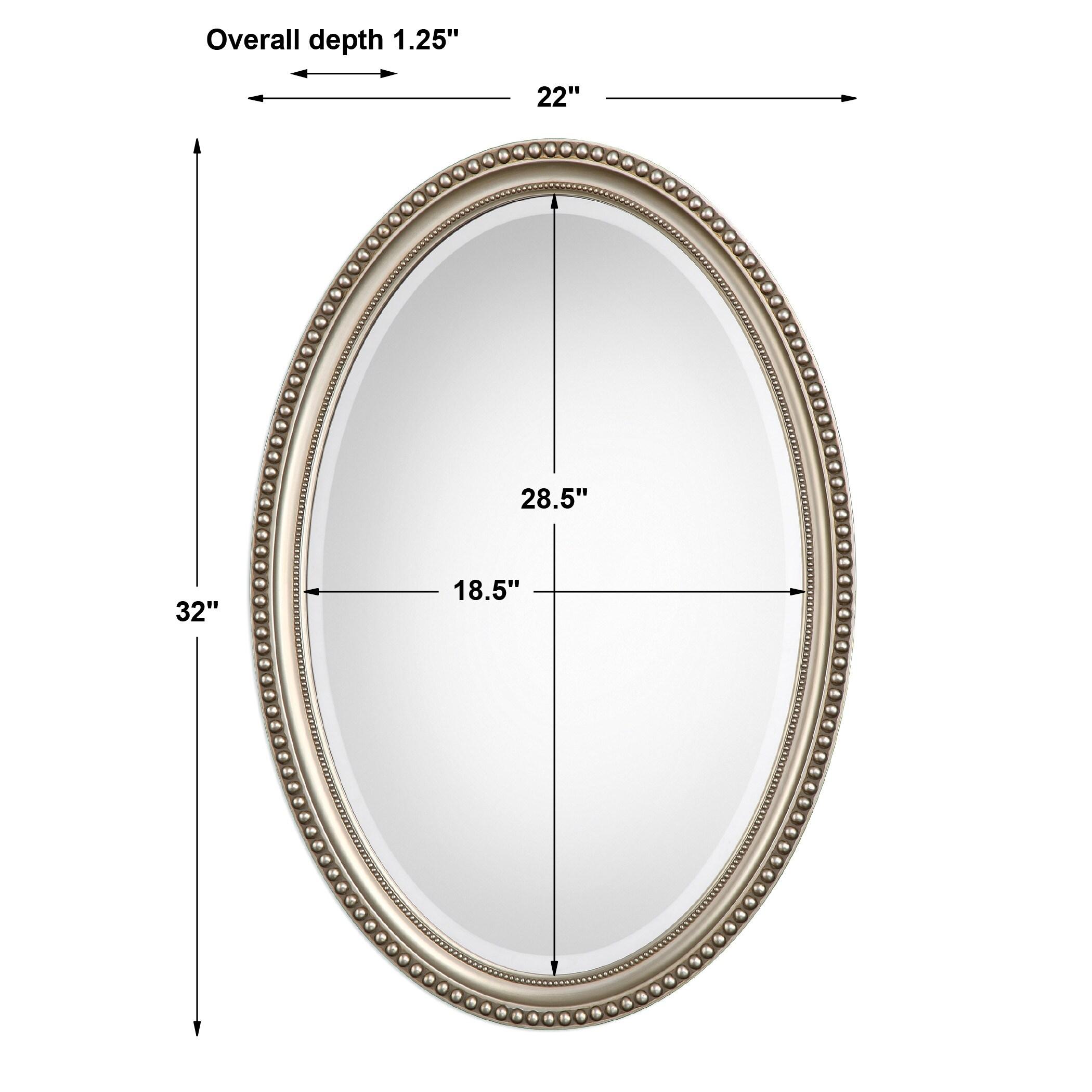 Oval Mirror-32 inches Tall and 22 inches Wide-Silver Finish Bailey Street Home 2607-Bel-5174640
