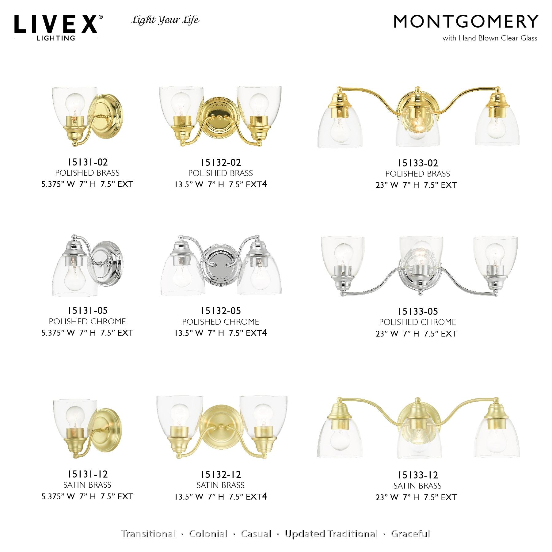 Livex Lighting Montgomery 1 - Light Flush Mount in  Bronze