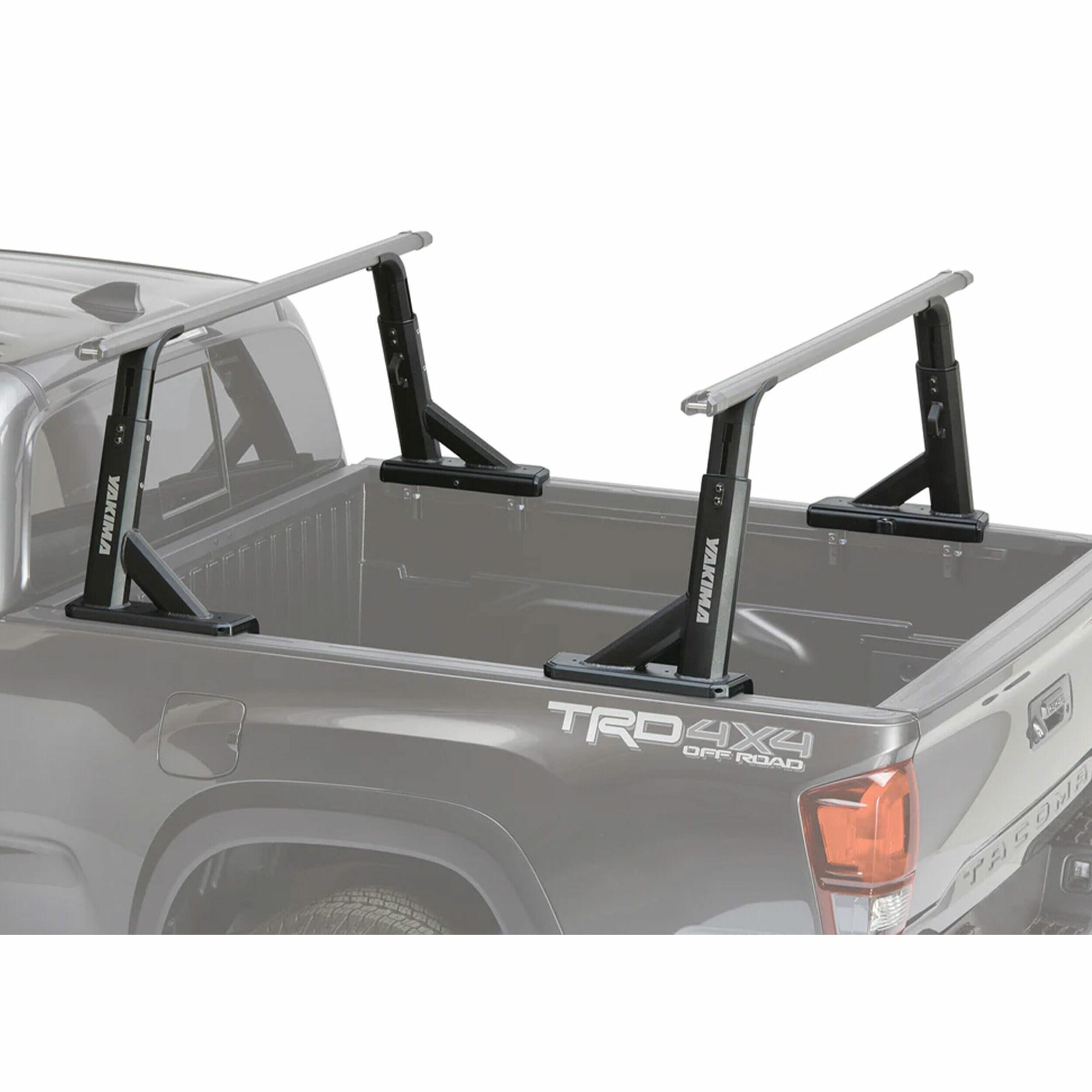 Yakima OverHaul HD Heavy Duty Aluminum Construction Adjustable Height Truck Bed Rack with Tie Down Points and T Slot Attachments, Black