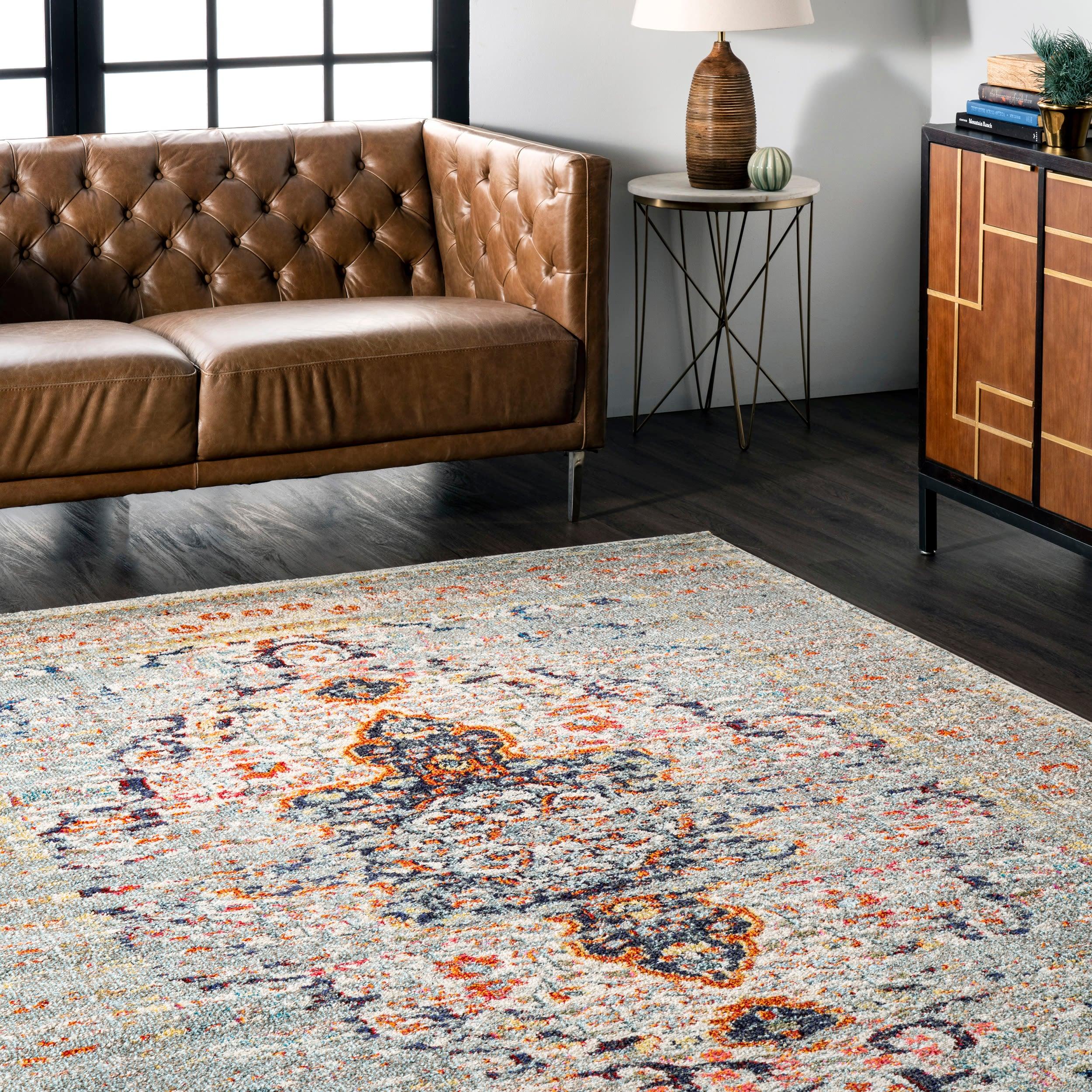 nuLOOM Sarita Distressed Persian Area Rug, 12' x 15', Gray